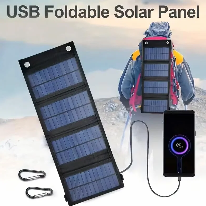 Przenośna ładowarka solarna 10 W z panelami słonecznymi | wodoodporny panel słoneczny IPX4 do małych elektrowni, telefonów, lekki, 23% wysoka konwersja
