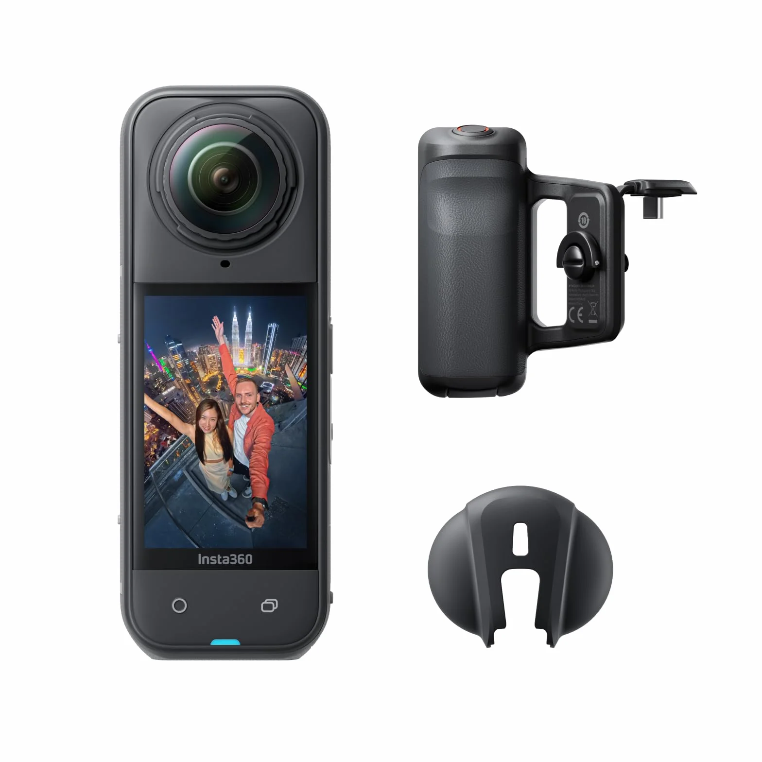 Insta360 Zestaw uchwytów fotograficznych X5 – wodoodporna kamera 8K 360, wiodące słabe światło, niewidoczny efekt kija do selfie, wytrzymały i wymienny obiektyw, bateria 3-godzinna, wbudowana ochrona