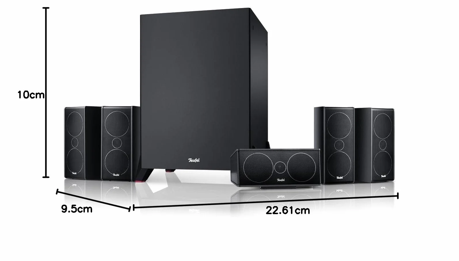 Teufel Consono 35 Mk3 Power Edition 5.1 Zestaw głośników kina domowego 5.1 System dźwiękowy kina przestrzennego Subwoofer Film High End HiFi