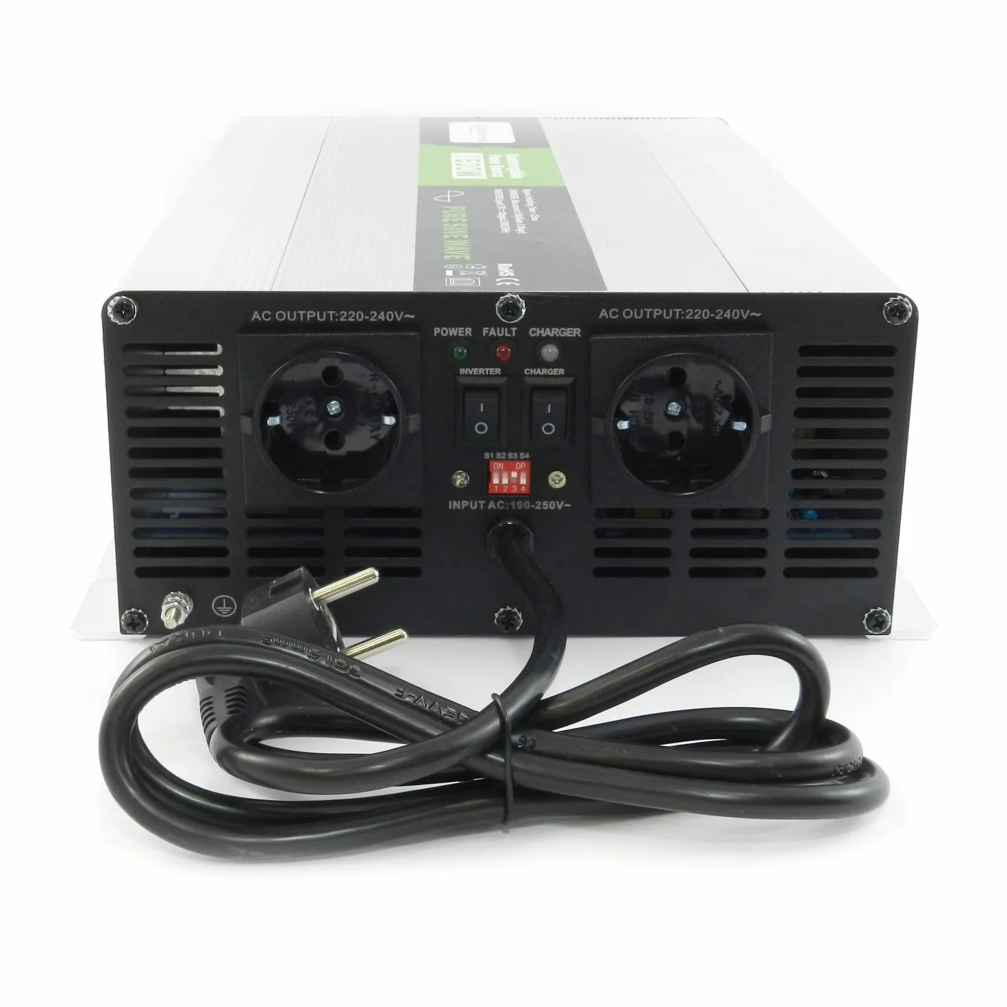 Przetwornica napięcia USV 12 V NPS 1500 W z przełącznikiem DIP czysty sinus UPS Inverter