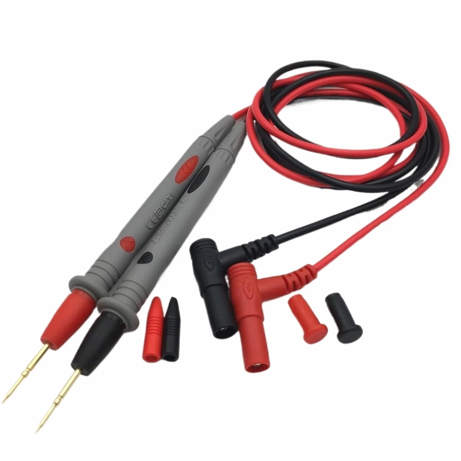 1 para 20 A 1,1 m multi metr długopis testowy kabel końcówka igły sonda cyfrowy multimetr sonda przewód igła złoty pin