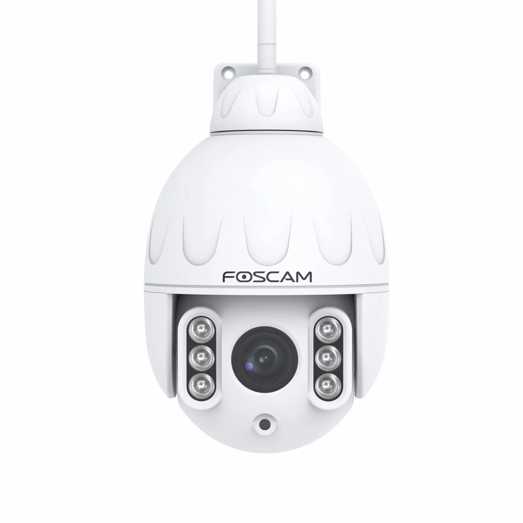 Foscam SD4 4 MP Dual Band WLAN PTZ Dome kamera monitorująca z 4-krotnym zoomem optycznym i noktowizorem do 50 m, rozpoznawanie osób, ruchy i dźwięki, biała