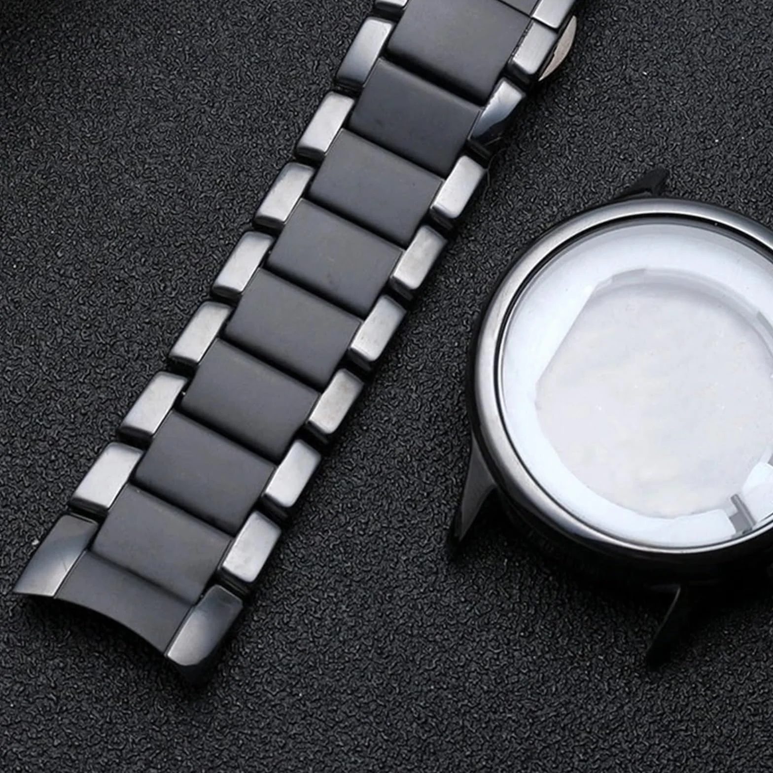 Ceramiczny pasek do zegarka dla mężczyzn Matowy czarny pasek do smartwatcha Akcesoria
