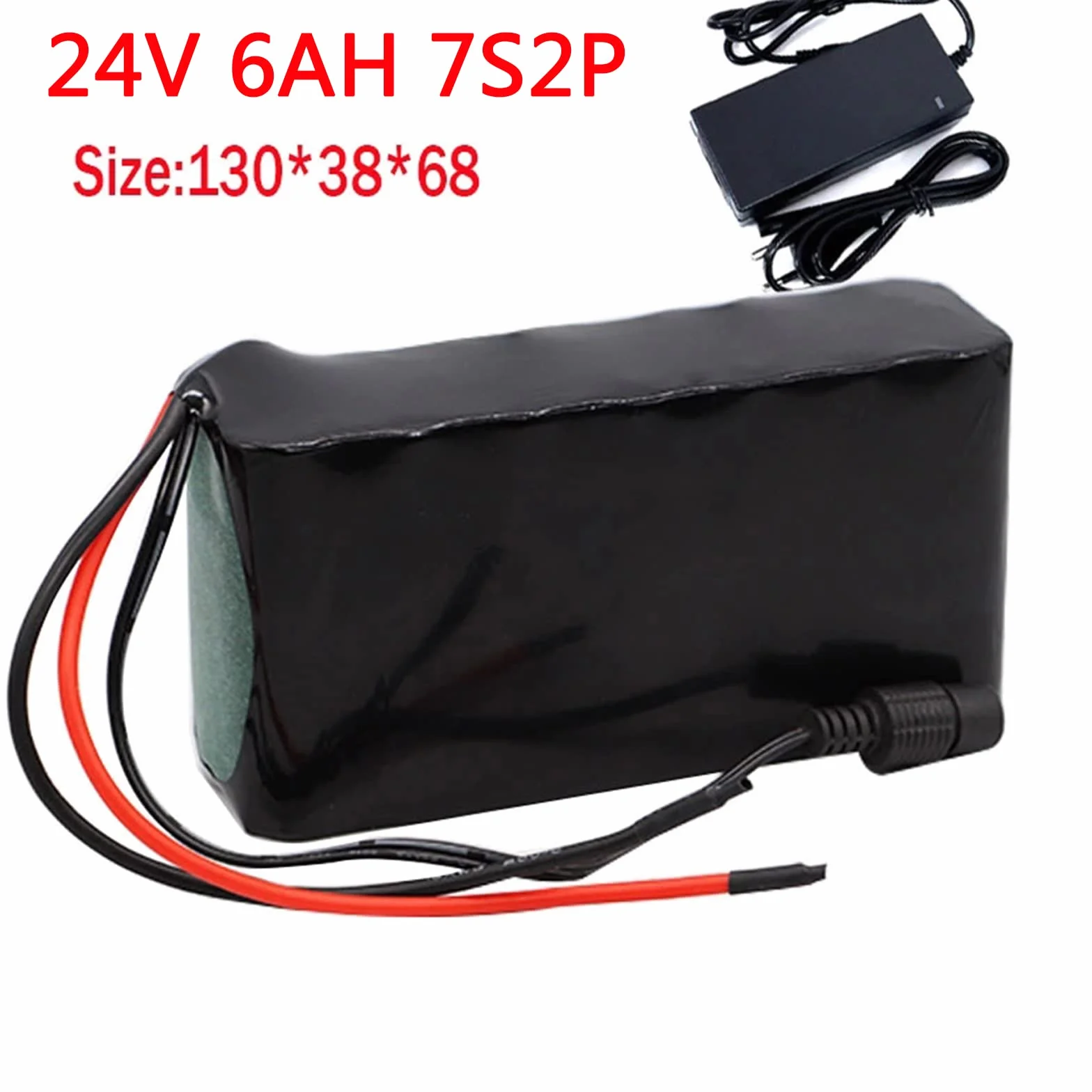 Akumulator litowy 24 V, 7S, 2P, 6 Ah, wodoszczelny akumulator litowy, pasuje do elektronarzędzi elektrycznych, wózków inwalidzkich, zabawka elektryczna, silnik 350 W, BMS + ładowarka