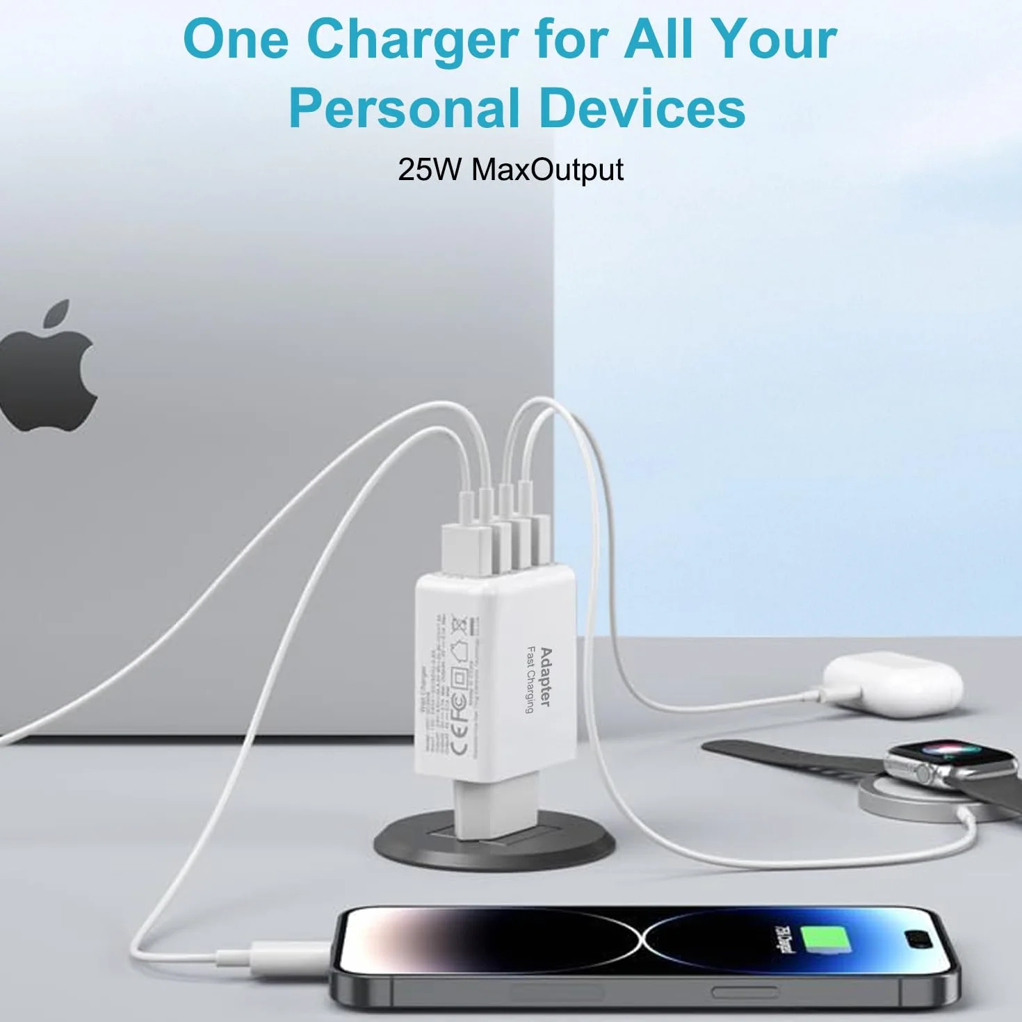 Ładowarka USB 4 porty 25W 5A Szybka ładowarka do iPhone Samsung