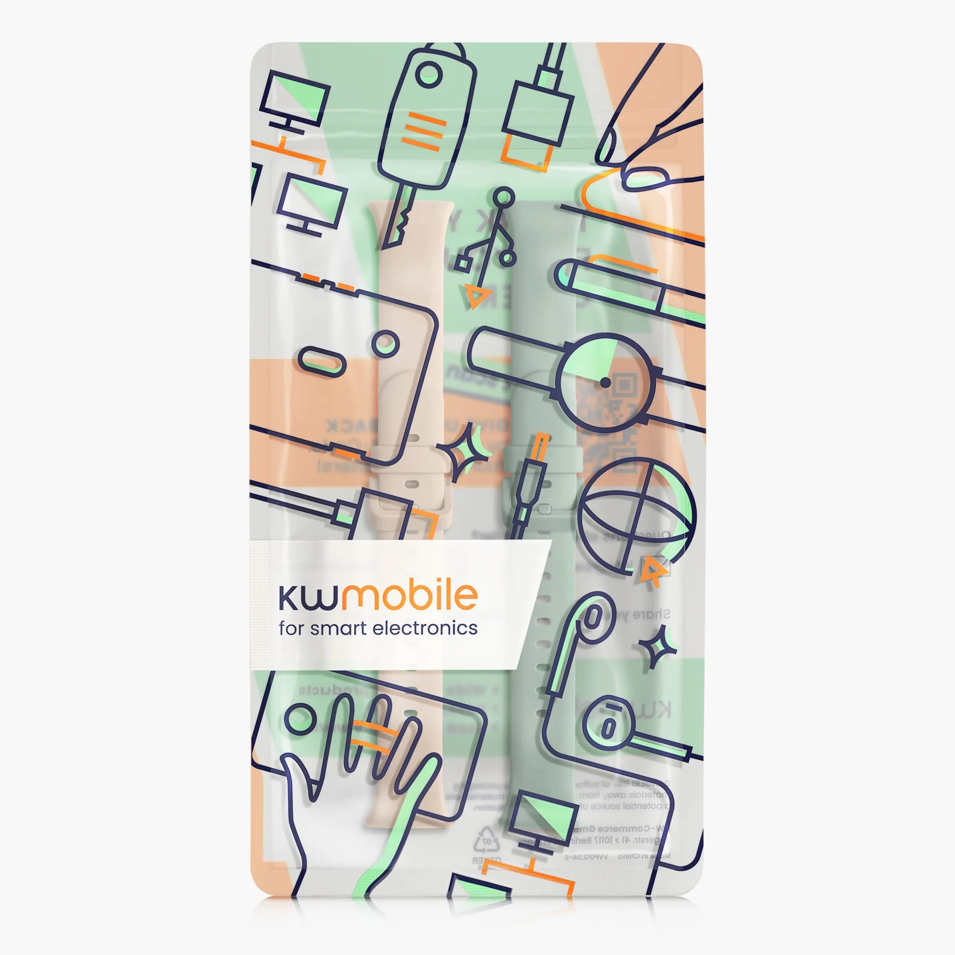 kwmobile Pasek kompatybilny z zegarkiem Xiaomi Mi Band 7 Pro, 2 x zapasowy silikonowy pasek do zegarka