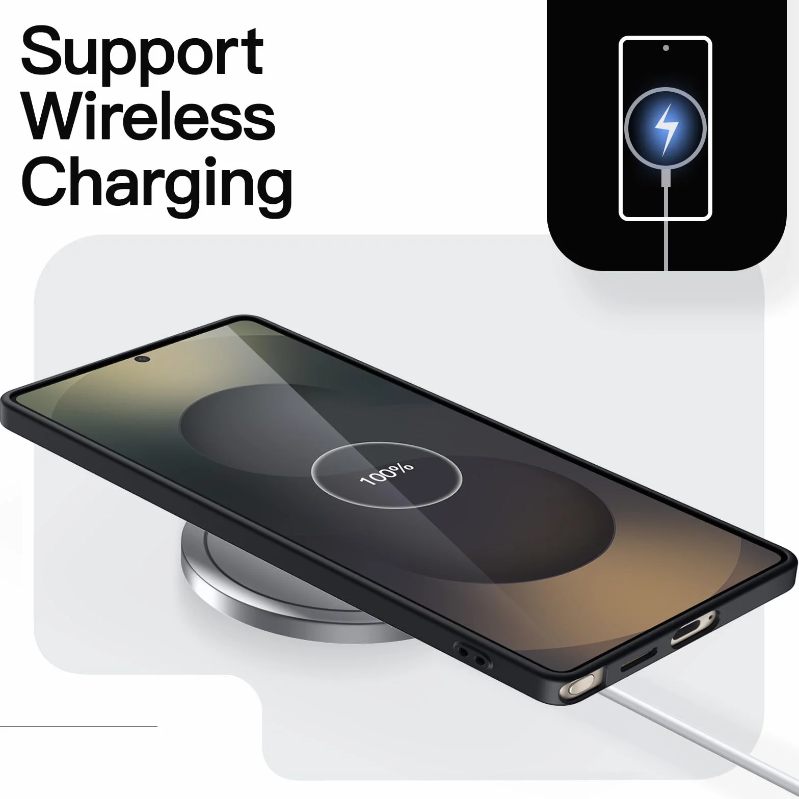 JETech Etui Szczupły dla Samsung Galaxy S25 Ultra 5G z Obiektywem Aparatu Pełna Ochrona, Ultracienkie Lekkie Matowe Wykończenie Minimalistyczna Ochronna Osłona Telefonu (Czarny)