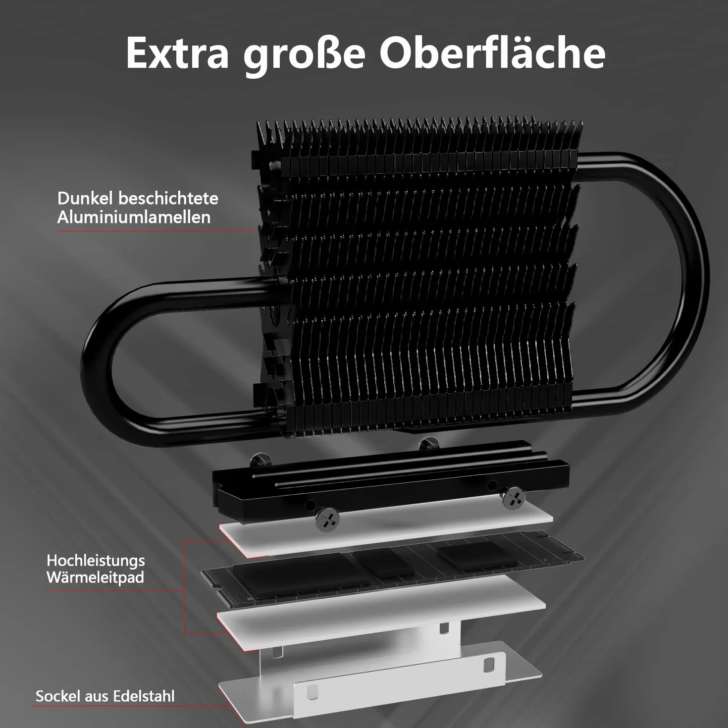 Thermalright HR-09 2280 PRO Black radiator dwustronny SSD 2280 z podkładką termiczną do komputera stacjonarnego
