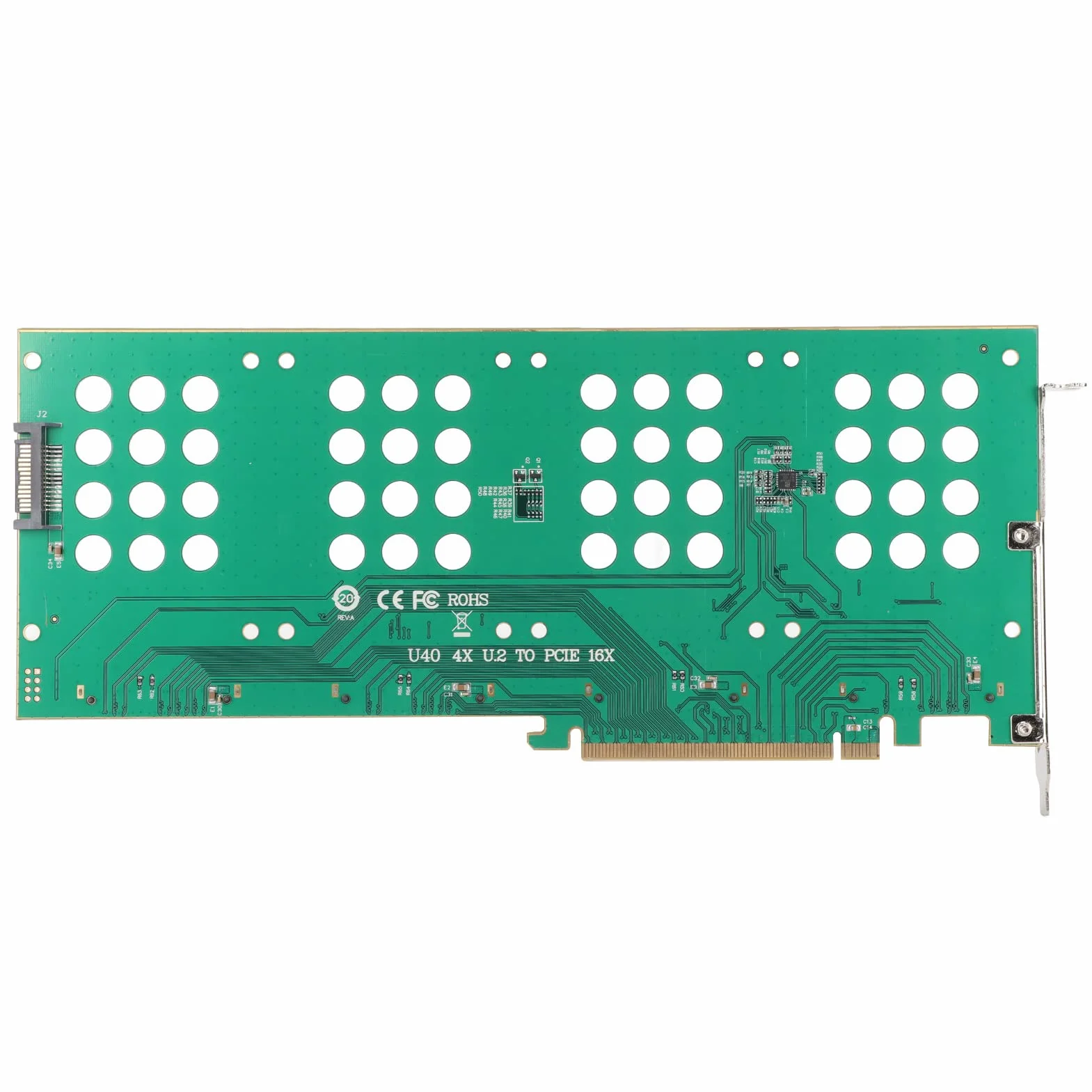 Karta rozszerzenia dysku twardego PCIE 3.0 X16 M.2 U.2 SSD Karta NVMe na kartę PCIe zapewniająca szybszą wydajność systemu w komputerach stacjonarnych
