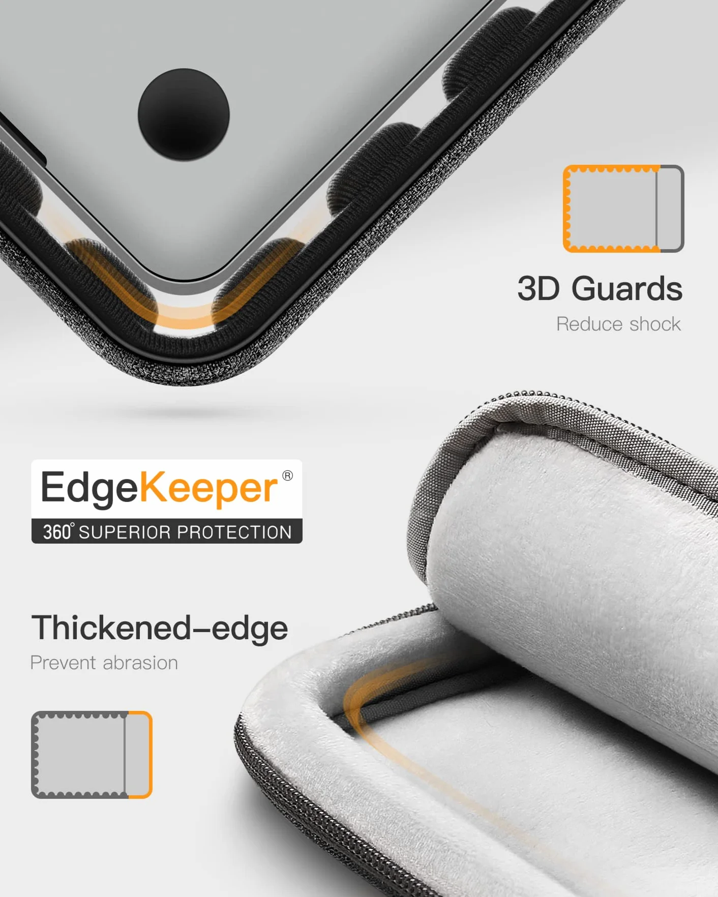 Inateck Kompleksowa ochrona 360°, etui na laptopa, etui kompatybilne z MacBookPro M4/M3/M2/M1 Pro/Max 2024-2021 A3401 A3185 A3112 A2992 A2918 A2779 A2442