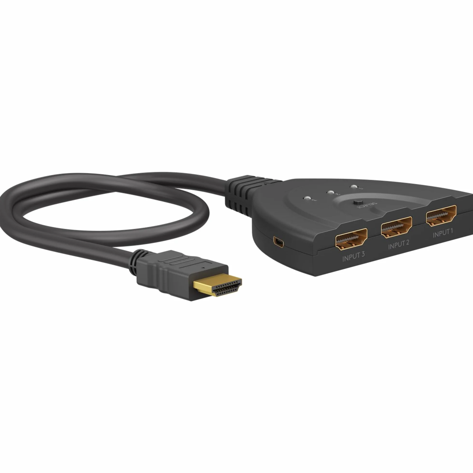 goobay Przełącznik HDMI 3 na 1 (4K @ 60 Hz)