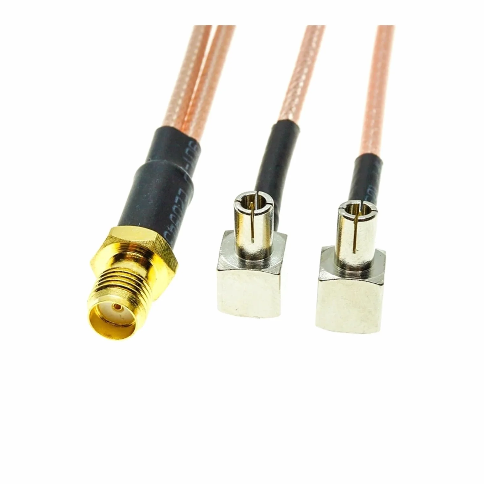 LIHUA SMA żeński do 2X TS9 męski kątowy rozdzielacz typu RA Y łącznik R/F koncentryczny kabel rozruchowy Pigtail RG316(2M)