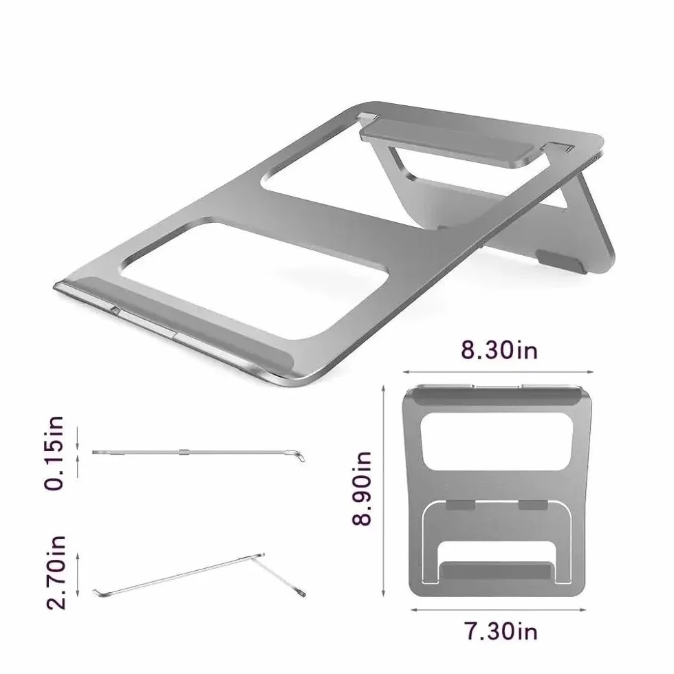 Podstawka pod laptopa, Aluminum Alloy Desktop Heat Dissipation Laptop Stand & Riser Holder,Akcesoria do biurka