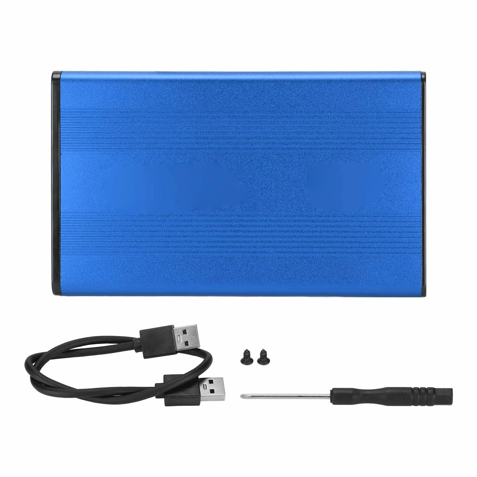 2,5-calowa obudowa HDD, USB 3.0 do SATA, pojemność 2TB, szybkość transmisji 5 Gb/s, przenośna antystatyczna obudowa dysku twardego obsługuje dyski twarde i dyski SSD serii SATa(Blue)