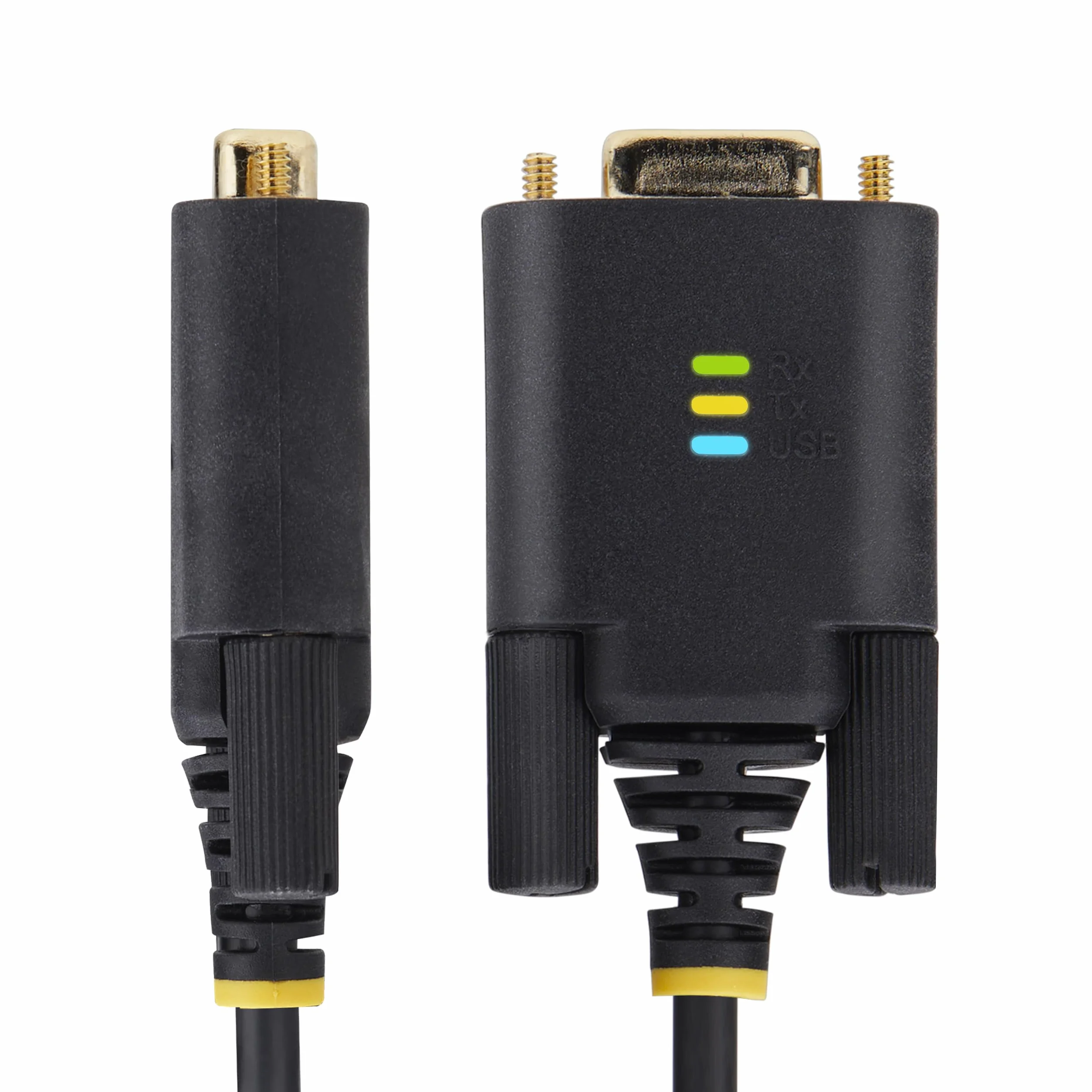 StarTech.com 2 m kabel adaptera szeregowego modemu USB na zerowy, przechowywanie COM, FTDI, USB-A do RS232, wymienne śruby/nakrętki DB9