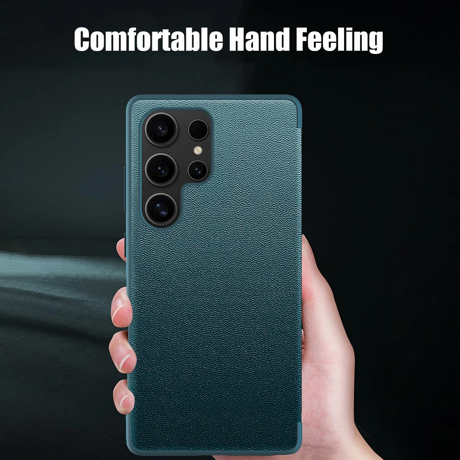Etui z klapką do Samsung Galaxy S25 Ultra/S25 Plus/S25, HD, przezroczyste okienko, etui na telefon, wąskie, biznesowe, skórzane, odporne na wstrząsy, niebieskie, S25