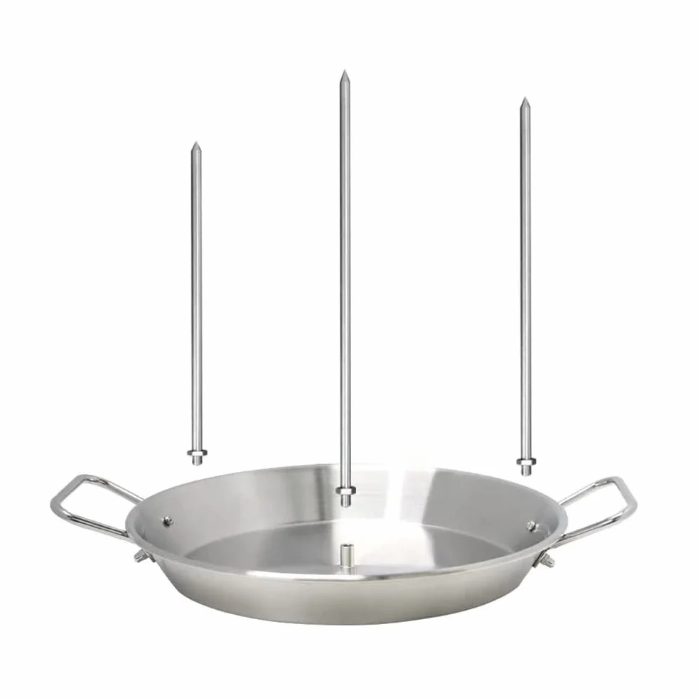 LIANGMEI Pionowy szpikulec ze stali nierdzewnej do grilla, grill, pionowy szpikulec grillowy Spit Grill Pionowy rożen Stand Up Grill Stalowy szpikulec z 3 wyjmowanymi kolcami (8,10,12 cala)