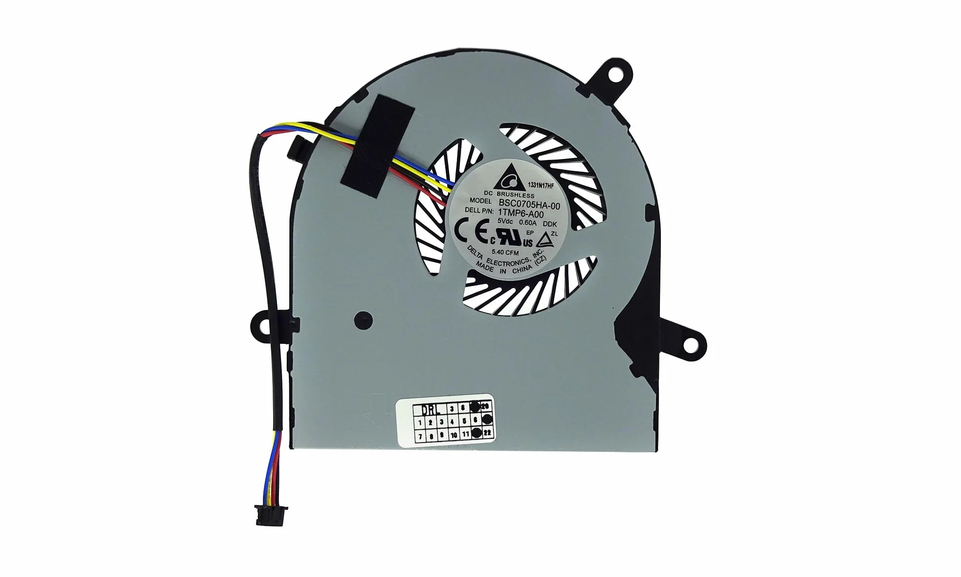 Wentylator CPU do Dell Inspiron All-In-One 24 3475 Inspiron 7700 AIO, NP: 1TMP6, PVB070B05H-P01-AE, BSC0705HA-00, 1TMP6-A00