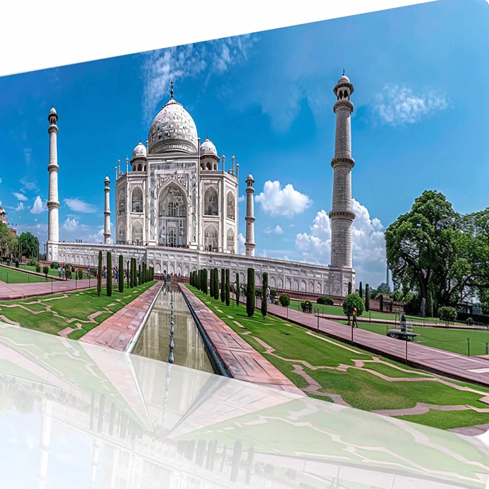 Gamingowa podkładka pod mysz, niebieska, XXL, 1400 x 600 x 3 mm, XXL, podkładka pod mysz, Taj Mahal, akcesoria dla graczy, z antypoślizgową podkładką, wodoszczelna i trwała, do ozdabiania myszy i