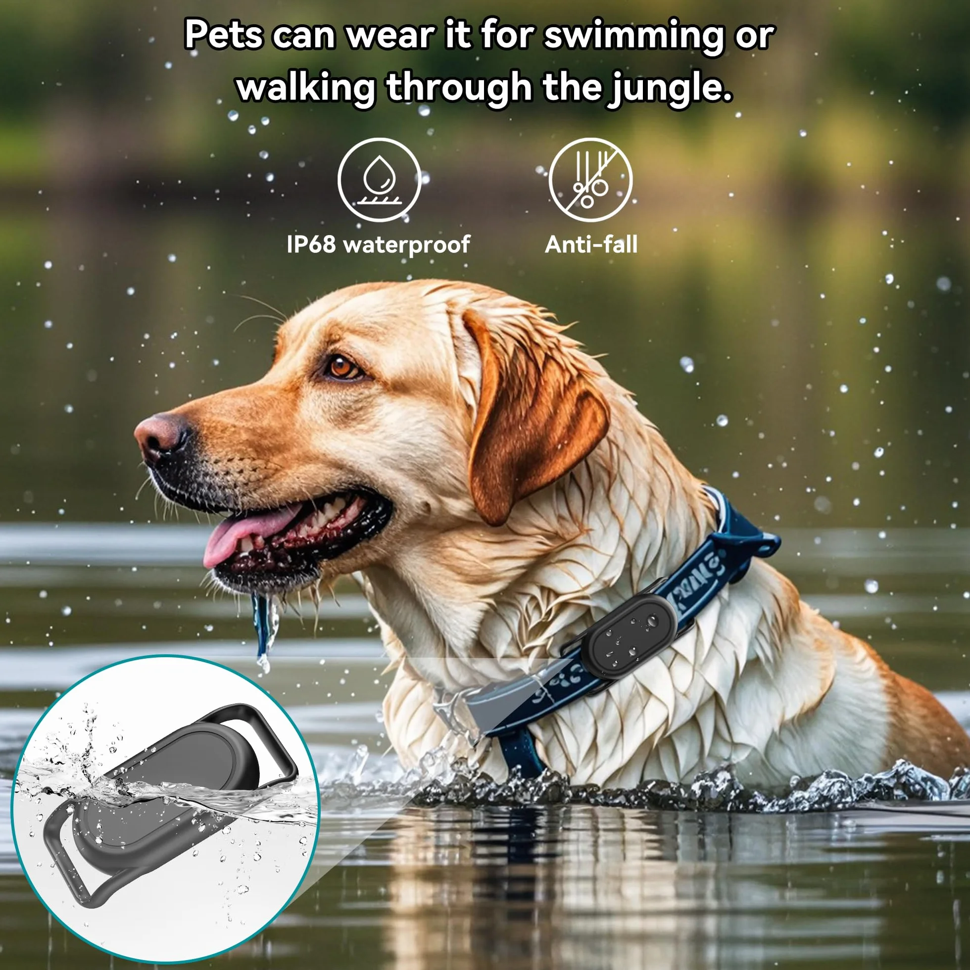 DDJ [2 sztuki] Uchwyt na obrożę dla psa do Samsung Smart Tag 2, GPS Tracker dla psa, wodoodporne silikonowe etui do Galaxy Smarttag2, odporne na zgubienie i zarysowania, dla kotów, zwierząt domowych