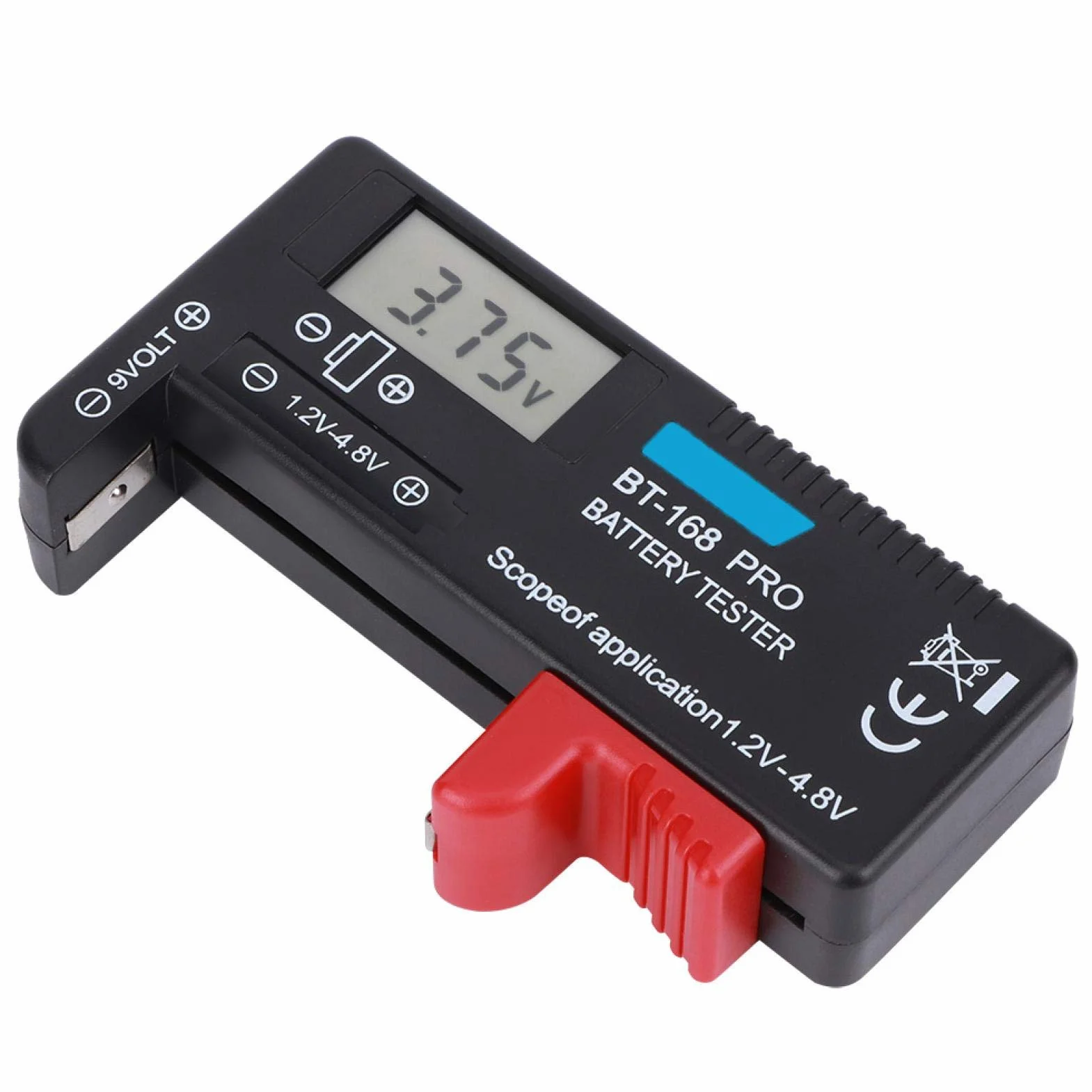 Cyfrowy tester baterii BT-168 PRO do akumulatorów 1,2-4,8 V i 9 V