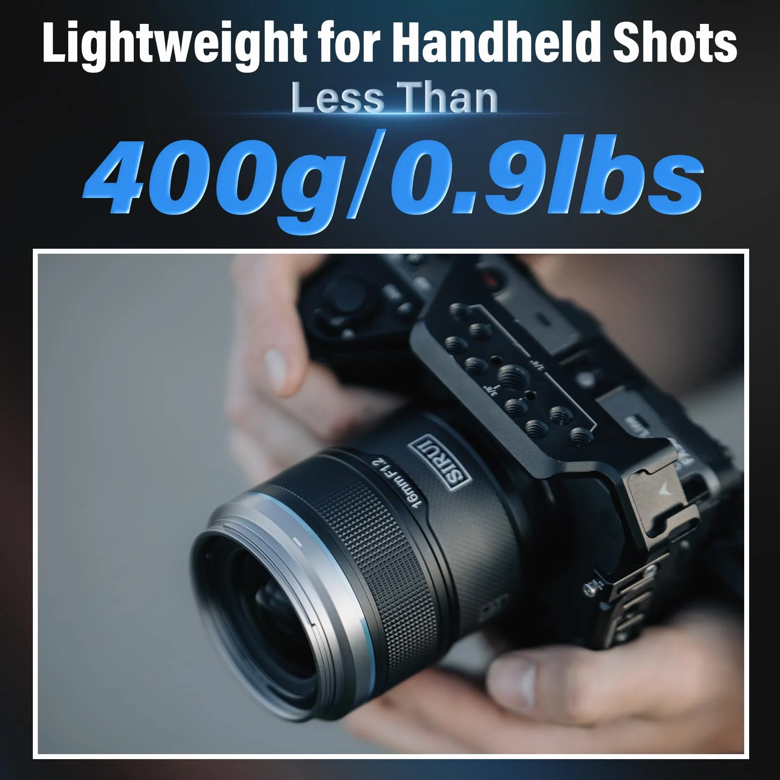 SIRUI Sniper Obiektyw z autofokusem 16 mm, szerokokątny obiektyw aparatu APS-C F1.2 do X-T4, X-T5, X-H1, X-H2/H2S, X-T3, X-T30, X-S10 (mocowanie X, czarny)