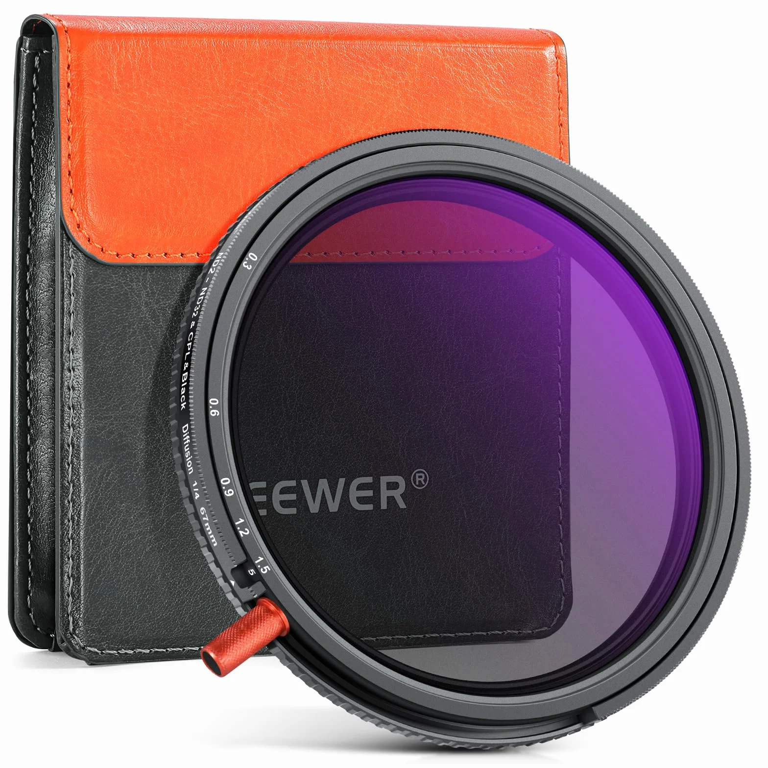 NEEWER 67 mm 3 w 1 zmienny filtr ND + CPL + czarna dyfusion 1/4, ND2-32 (1-5 kroków), obiektyw kamery neutralna gęstość wielowarstwowa okrągła polaryzator HD efekt optyczny szkło optyczne z etui