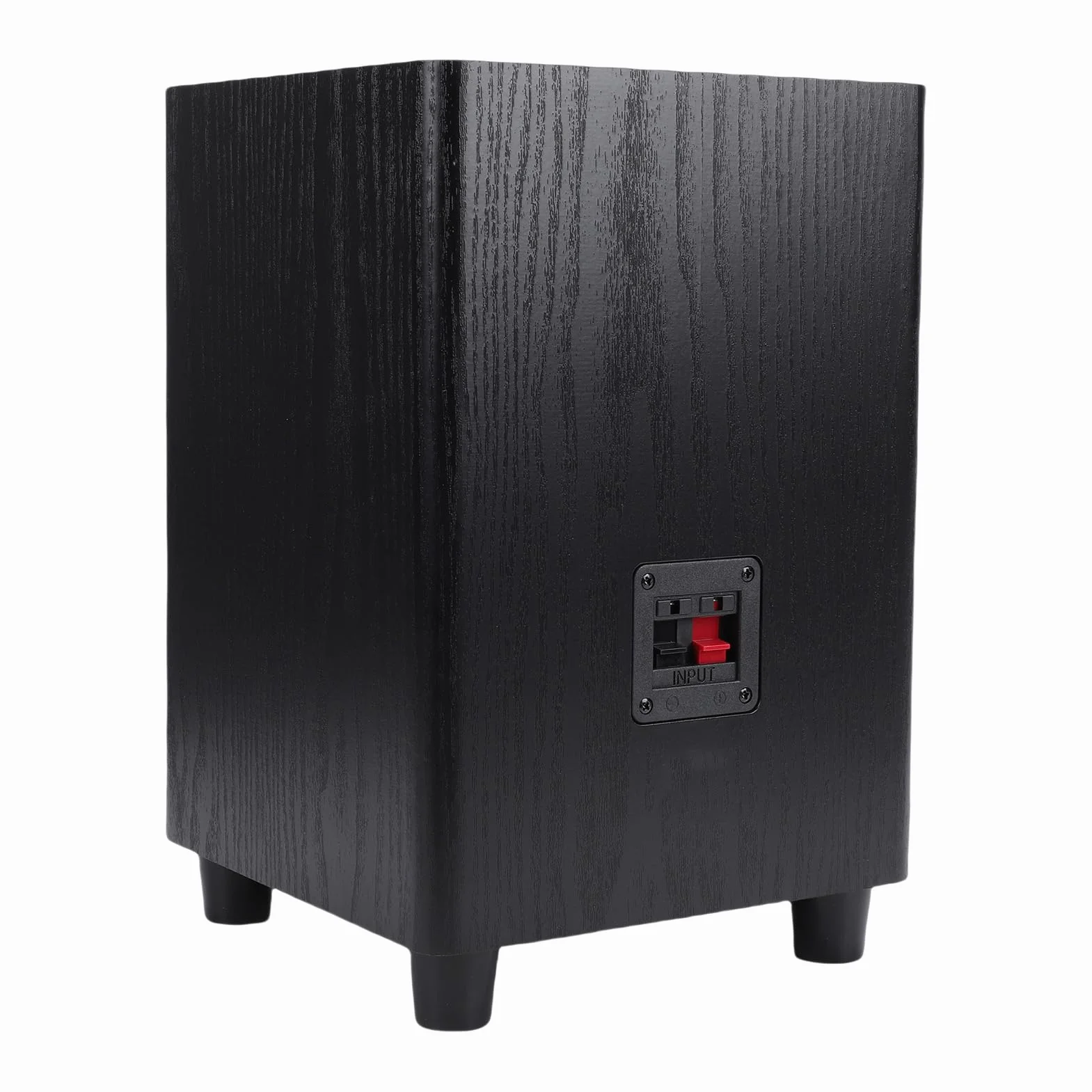 Pssopp Pasywny Subwoofer, 6,5-calowy Głośnik MDF z Uziemionym Filtrem Dolnoprzepustowym, Moc Wyjściowa Głębokiego Basu 100 W, Odporna na Uderzenia Obudowa do Kina Domowego, Filmów Muzycznych,