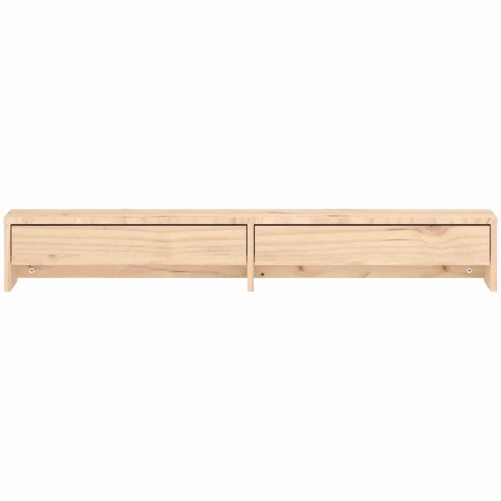 vidaXL Podstawka na monitor, 100x27x15 cm, lite drewno sosnowe, podkładka pod monitor, półki na klawiaturę, półki pod klawiaturę, półka na klawiaturę