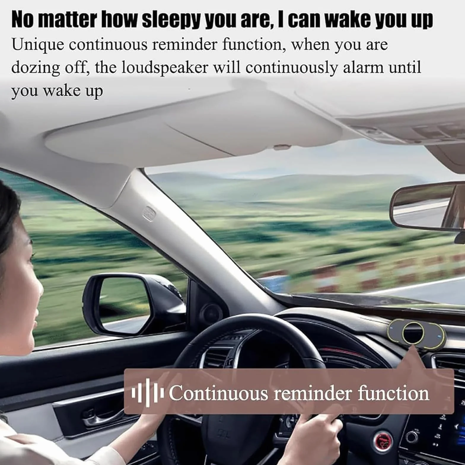 Urządzenie alarmowe zmęczenia kierowcy, alarm antyuśpienia, dwurdzeniowy chip o wysokiej wydajności, funkcja ciągłego przypominania o wychwytywaniu twarzy w czasie rzeczywistym, dla kierowców pojazdów