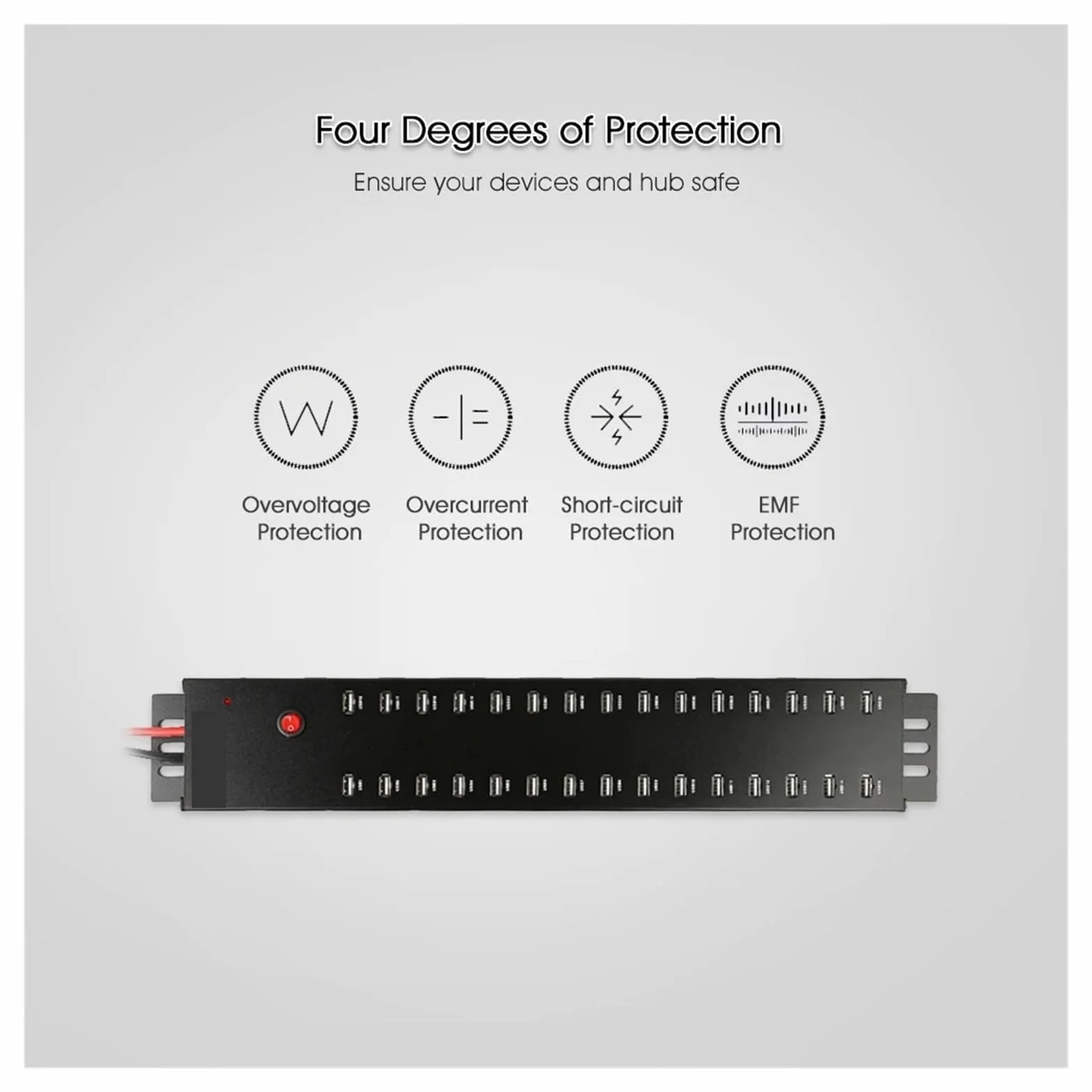 30-portowy Koncentrator USB Przemysłowa Stacja Dokująca O Mocy 300 W. Wieloportowa Ładowarka USB Szerokie Zastosowanie