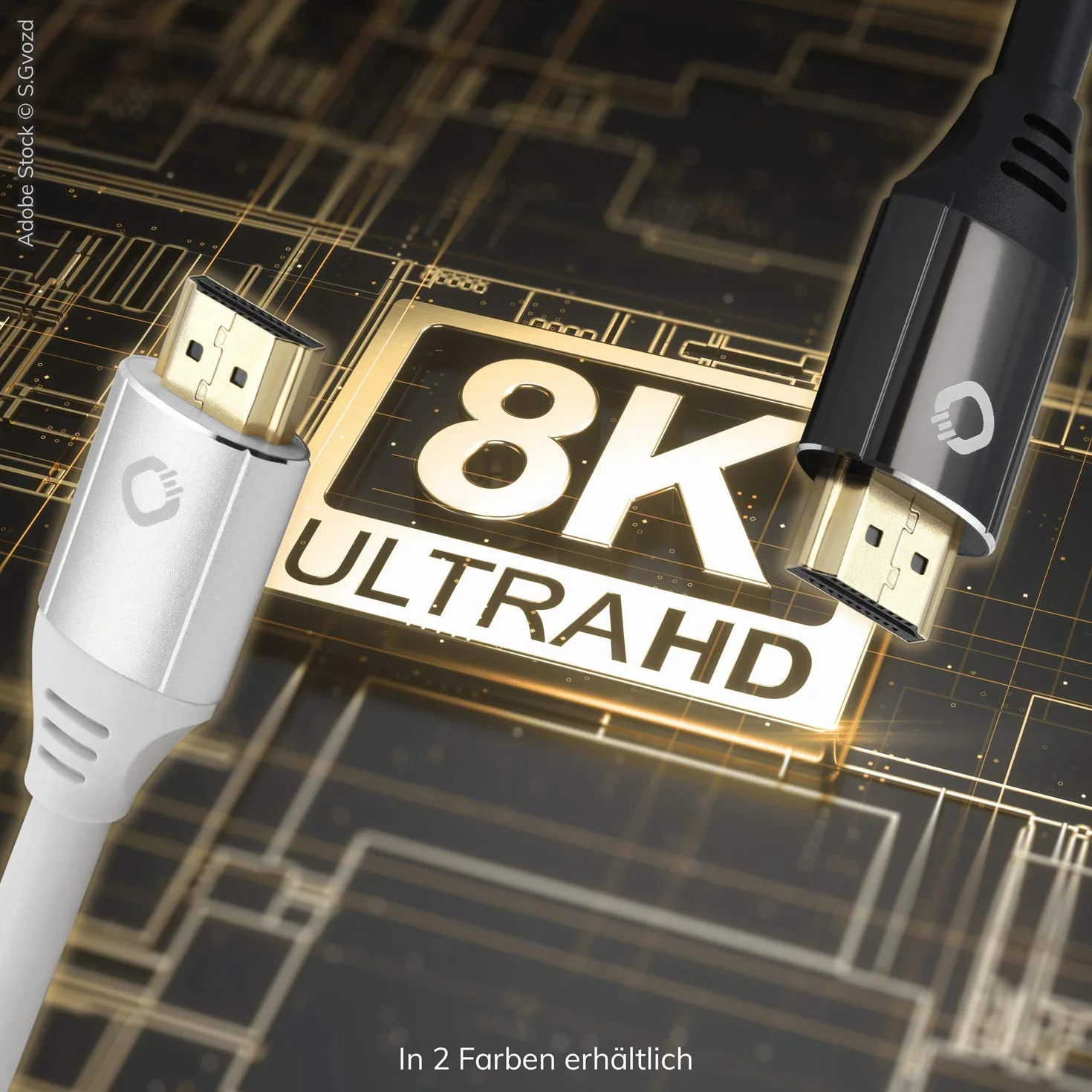 OEHLBACH Black Magic MKII - 8K Ultra High-Speed kabel HDMI - 8K FUHD 60Hz 4320p / 4K 120Hz 2160p - 48 Gbit/s (21:9 Cinema, 3D, Dolby Vision, Dynamic HDR 10+, VRR, eARC, UHD2) - 5 metrów, biały