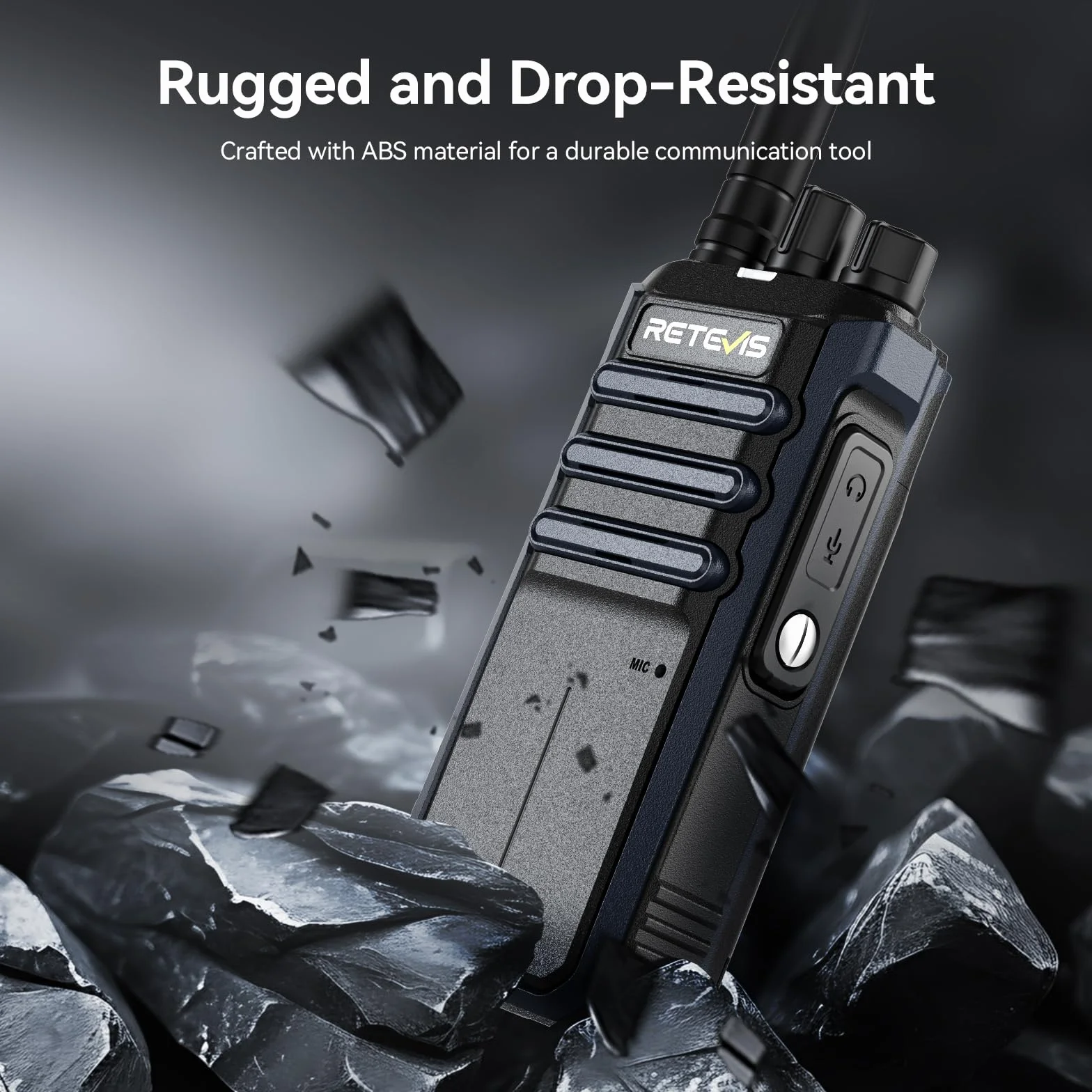 Retevis RT86A Walkie Talkie Dalekiego Zasięgu dla Dorosłych z 6-drożną łAdowarką, Akumulatorem 2500 mAh, Połączeniami Grupowymi, Wytrzymałym Dwukierunkowym Radiotelefonem dla Firm (6 Sztuk, Czarny)