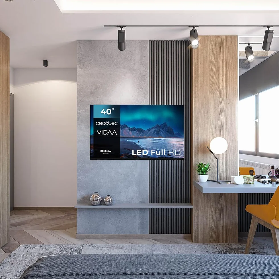 Cecotec Smart TV - 40-calowy LED telewizor o rozdzielczości Full HD - Seria A5 ALF50040. Smart TV VIDAA, Dolby Audio, wbudowane WiFi, Chromecast, 3 HDMI i 2 USB, głośniki 16W