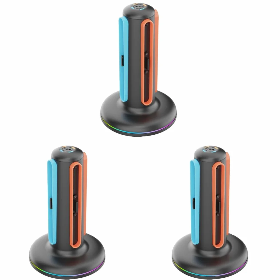 Ładowarka 4 w 1 do przełącznika Magnetyczna stacja dokująca z uchwytem LED Joy-Con i akcesoriami