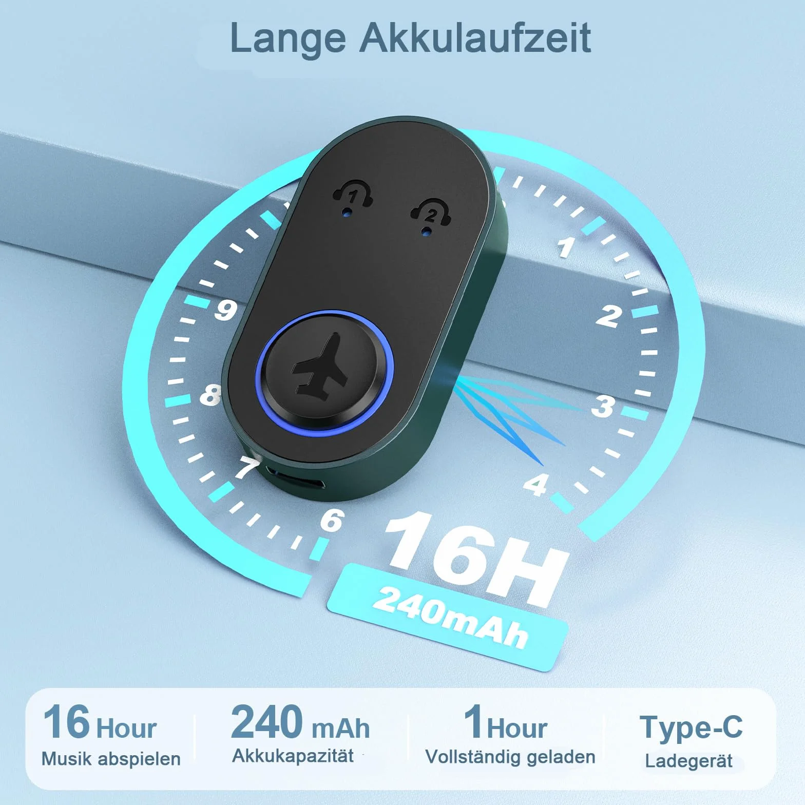 Adapter Bluetooth 5.3 do samolotu, adapter Bluetooth 2 w 1 z rozgałęźnikiem do samolotu, telewizora, zestawu stereo, 3,5 mm na 2 słuchawki, MP3/MP4, laptopa