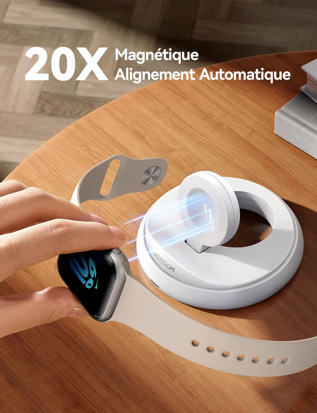 JOYROOM Bezprzewodowy kabel do ładowania do zegarka Apple Watch, magnetyczna ładowarka do zegarka Apple Watch z kablem USB C o długości 1 m, stacja ładująca iWatch do Apple Watch Series