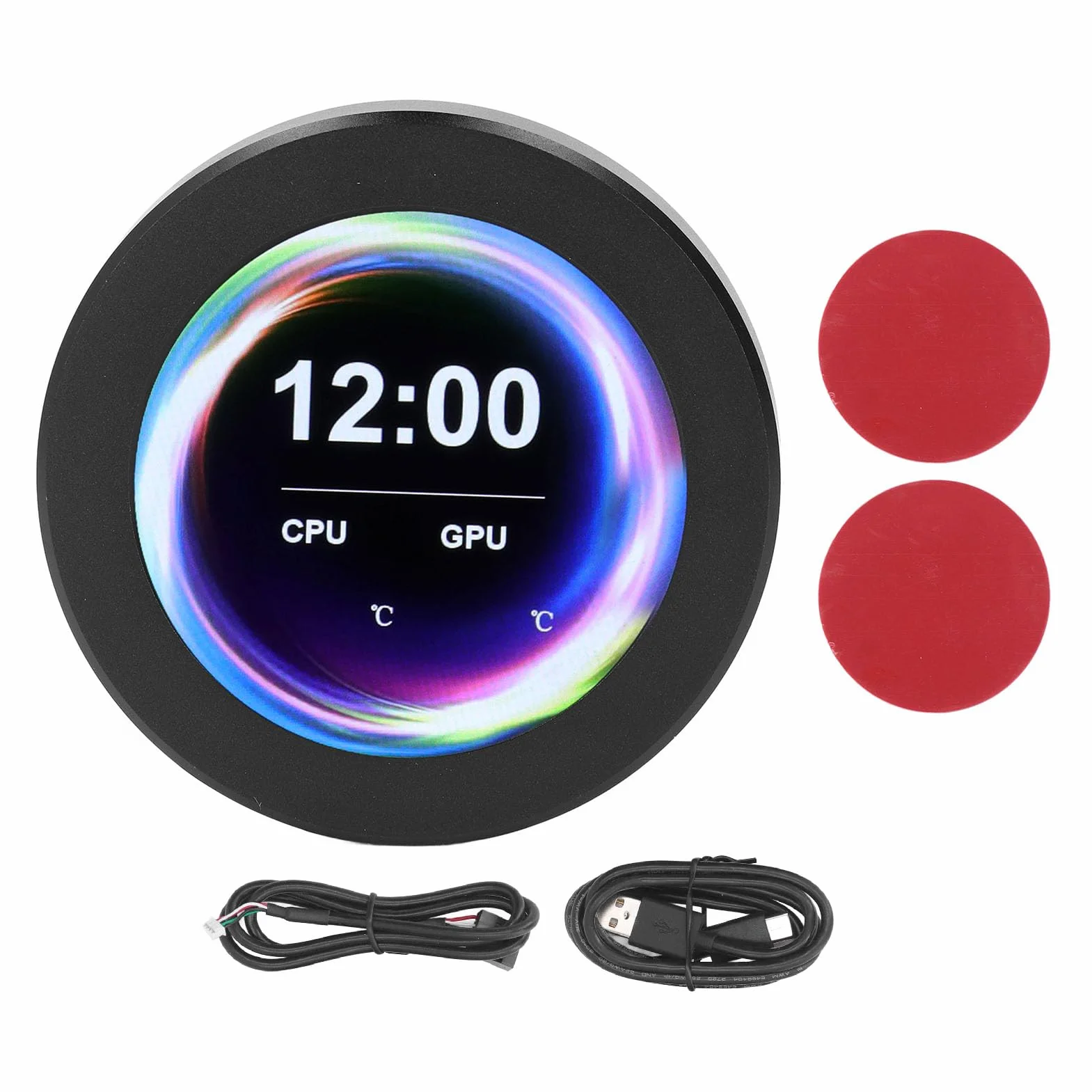 Zaawansowany Zestaw Aktualizacji Ekranu Wyświetlania AIO z 2,1-calowym LCD dla Procesora Chłodnica w Czasie Rzeczywistym Monitor Temperatury w Czasie Aluminium dla Części Komputerowych i Akcesoriów