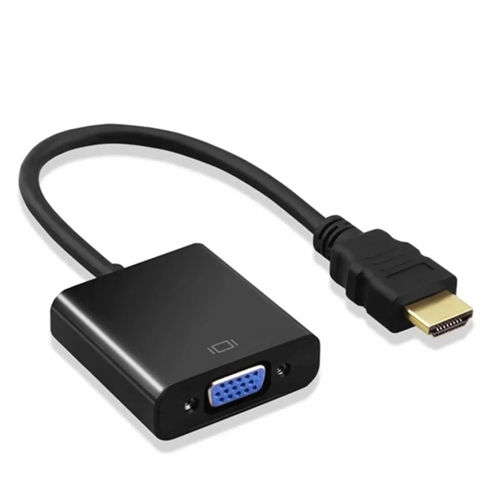 Adapter audio 1080P HDMI do VGA konwerter męski na żeński do komputera PC Laptop (czarny)