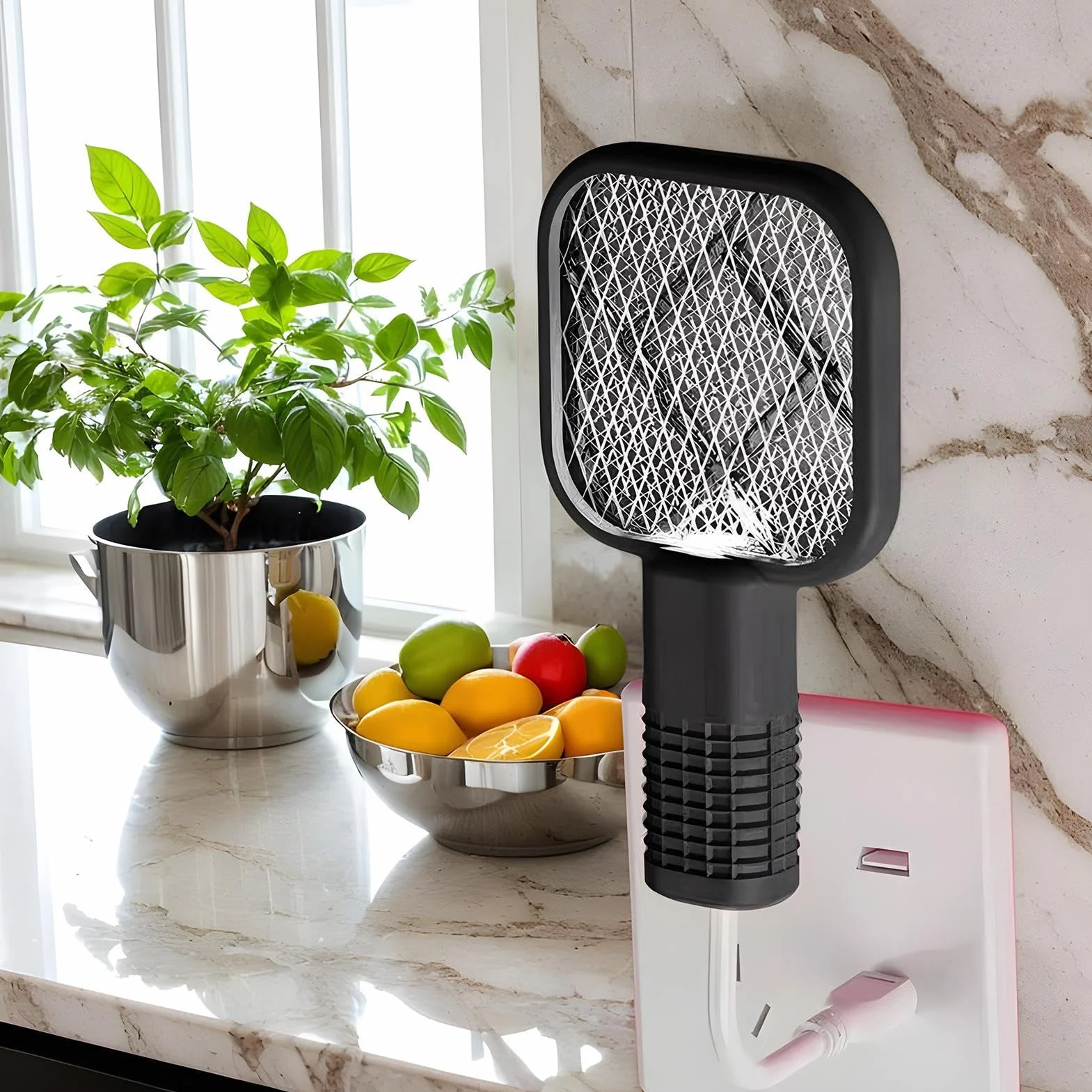 Elektryczna rakieta muchowa 5-warstwowa siatka LED Zapper na zewnątrz kemping