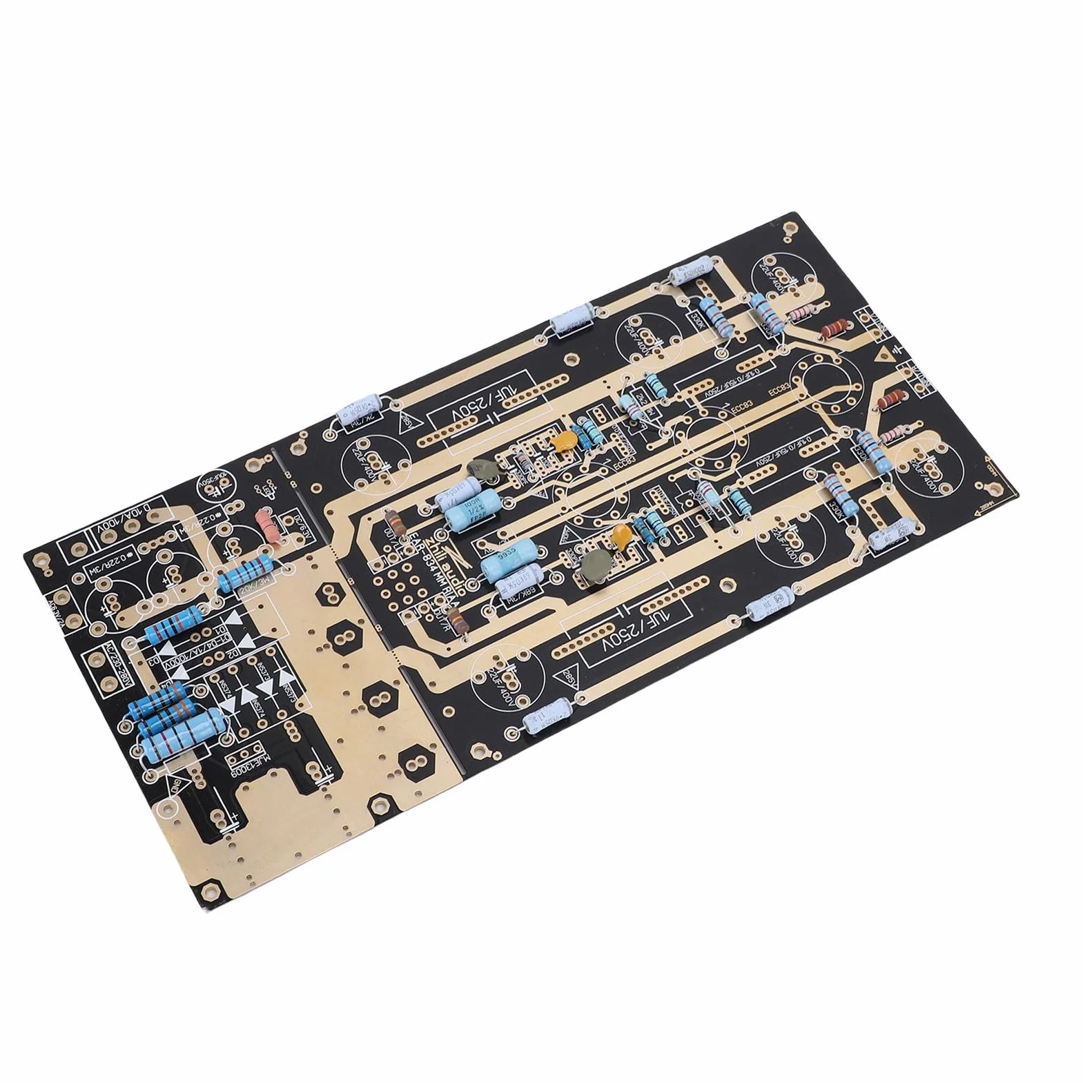 Ejoyous Płytka Drukowana Wzmacniacza Gramofonowego, Płytka PCB Mm Gramofonu, 130 X 285 Mm z konstrukcją 12AX7 X 3, Kompletne Komponenty, dla Entuzjastów LP HiFi Audio
