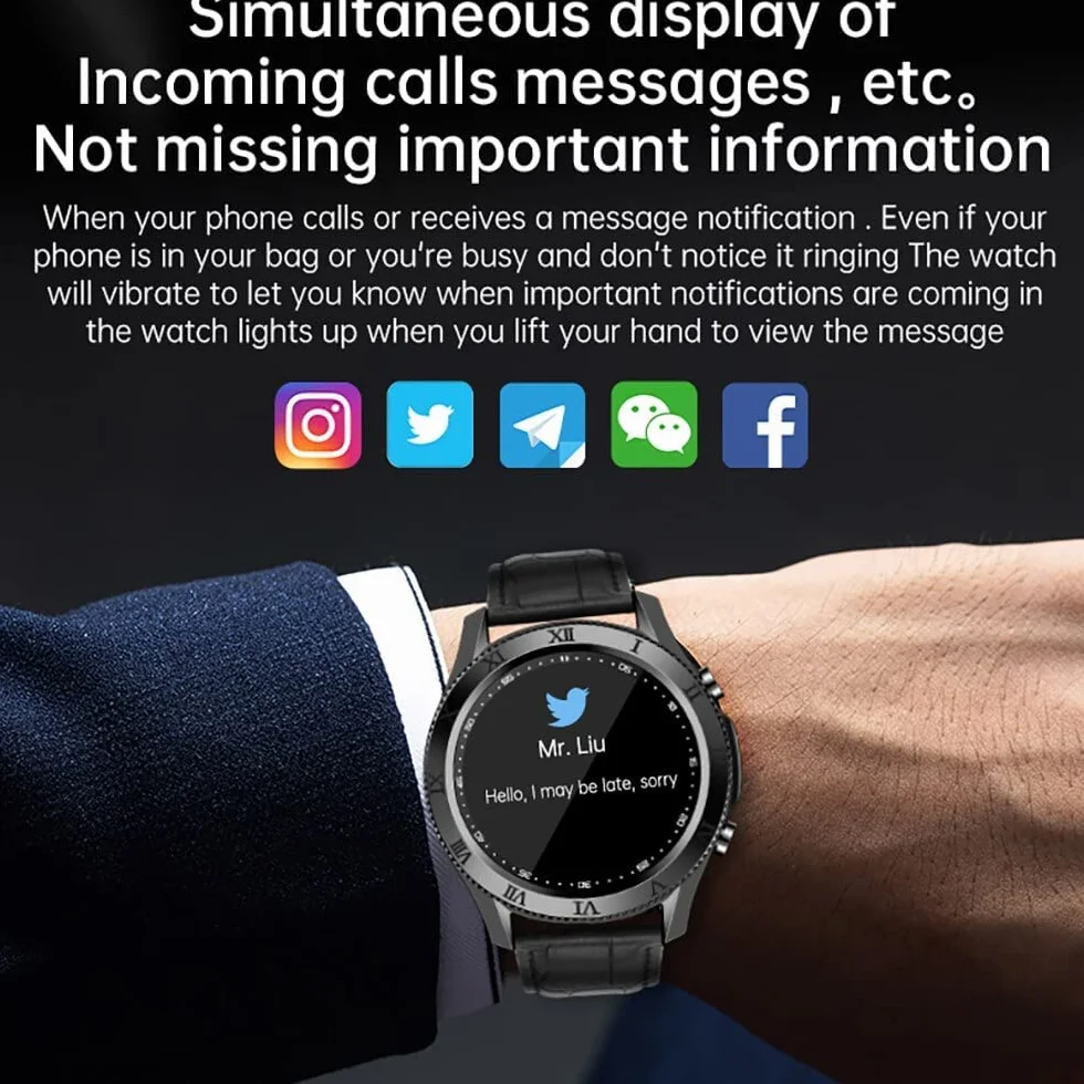 Damski inteligentny zegarek Tętno i ciśnienie krwi Zawsze pokazuj czas Sportowy zegarek fitness Inteligentny zegarek Bluetooth Call (Kolor: Skóra brązowa (skóra brązowa) little surprise