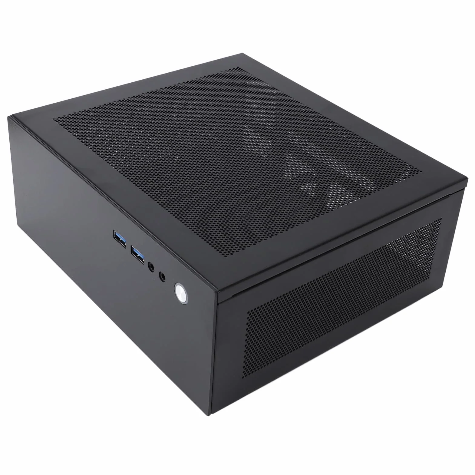 Alomejor Obudowa Komputera do Gier z płytą główną ITX, Obudowa Komputera USB 3.0 z Doskonałym Odprowadzaniem Ciepła w Obudowie Typu Tower, Stal Walcowana na Zimno, długość GPU 180 Mm, Obsługa