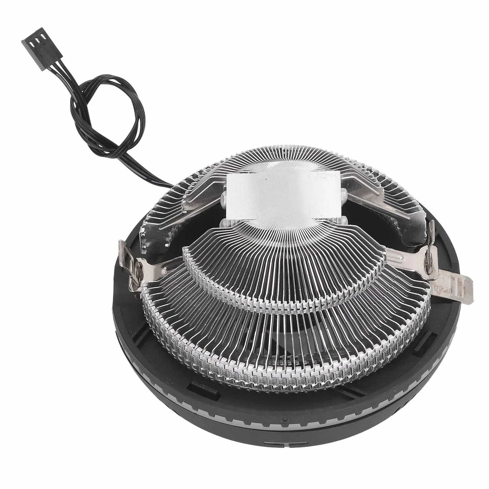 Fafeicy Wentylator Chłodzenia CPU z inteligentną kontrolą Temperatury i łożyskiem Hydraulicznym do Odprowadzania Ciepła z Procesora Komputera, LGA115x AM4, Miedziano-aluminiowy Radiator,
