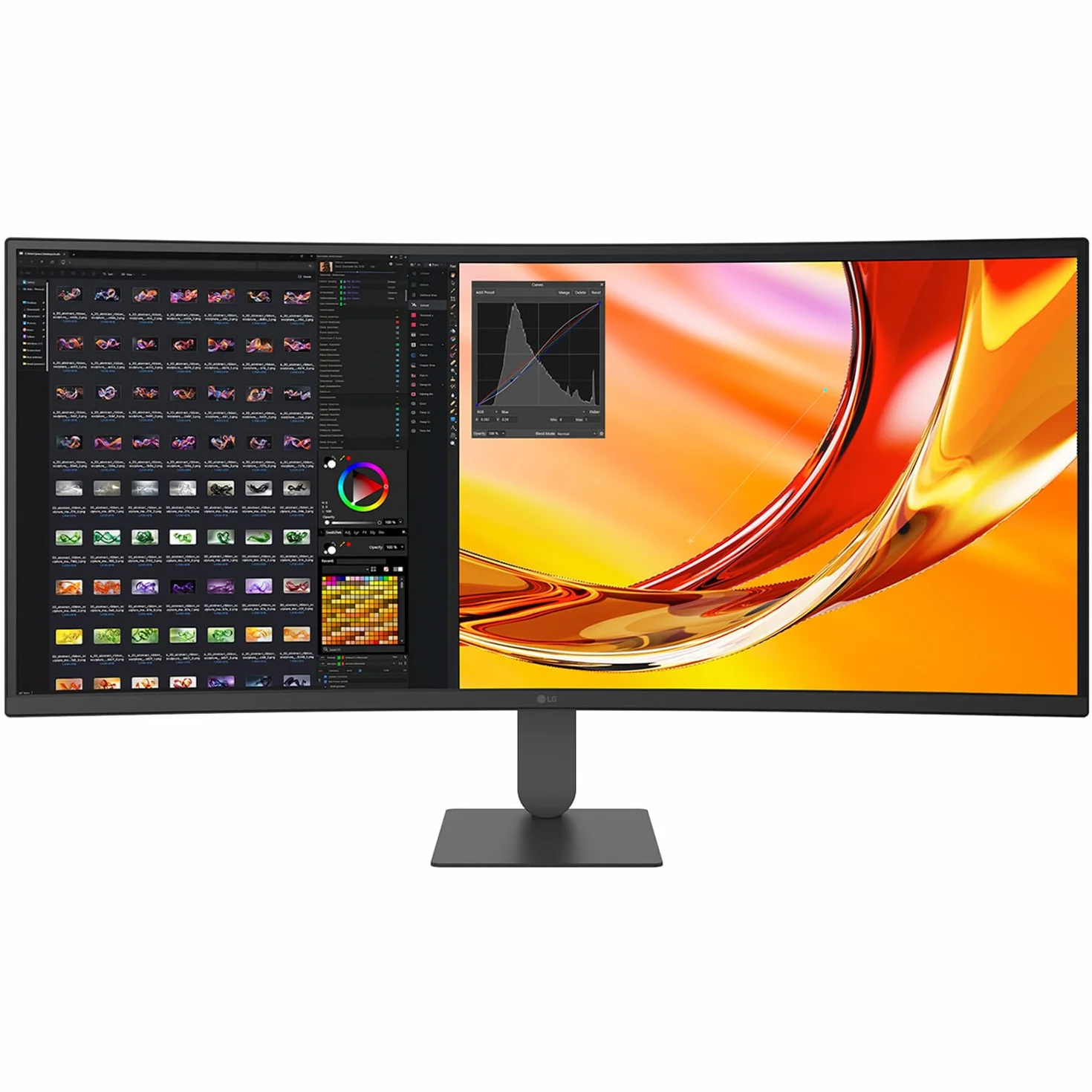 LG UltraWide Monitor 34U640B-B: zakrzywiony UWQHD 1440p VA 86.4 cm, 144Hz, 5ms GtG, HDR10, FreeSync Premium, wyświetlacz HAS, tryb czytnika i bezpieczny migotanie, inteligentna oszczędność energii