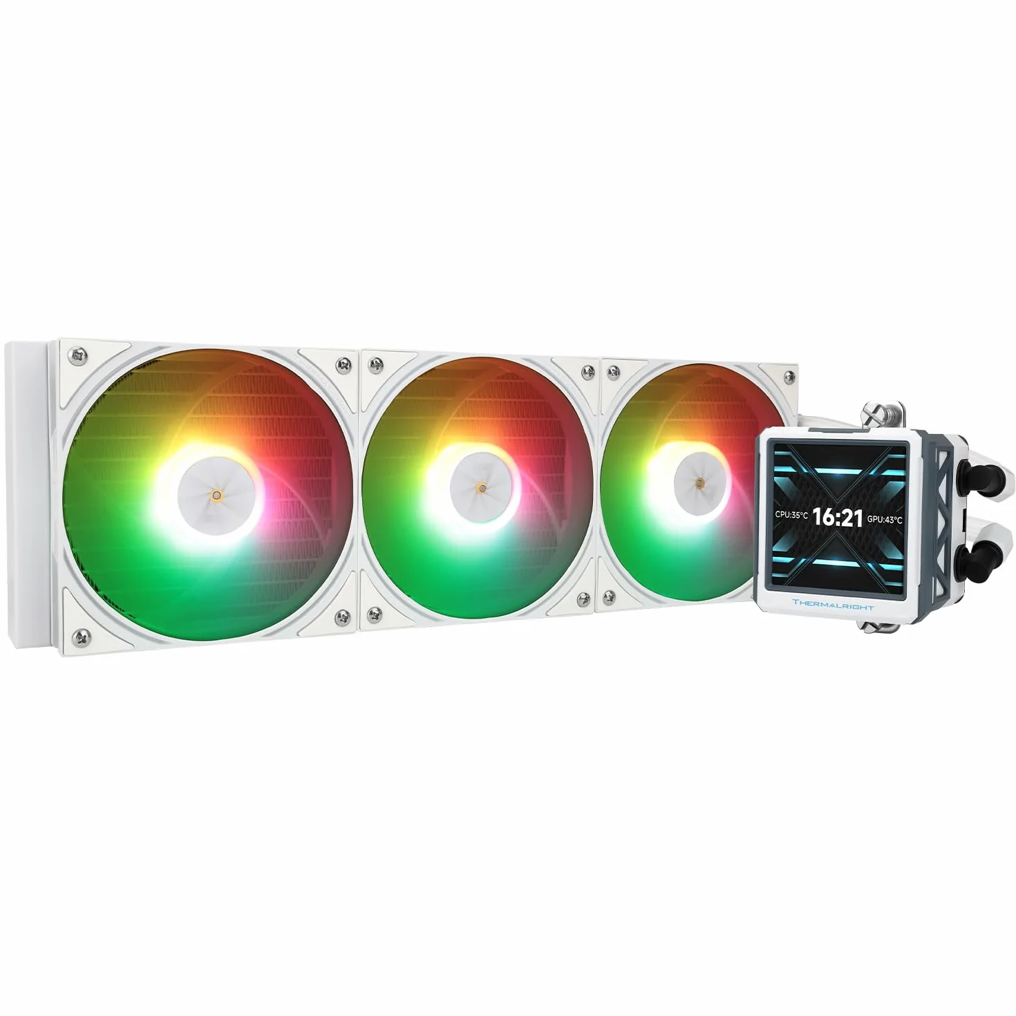 Thermalright FW 360 Ultra ARGB White AIO CPU chłodnica cieczy, ekran LCD IPS o rozdzielczości 480 x 480, do AM5/Intel 1851/1700,'2,88 cala' ekran LCD absorbujący magnes do zdjęć