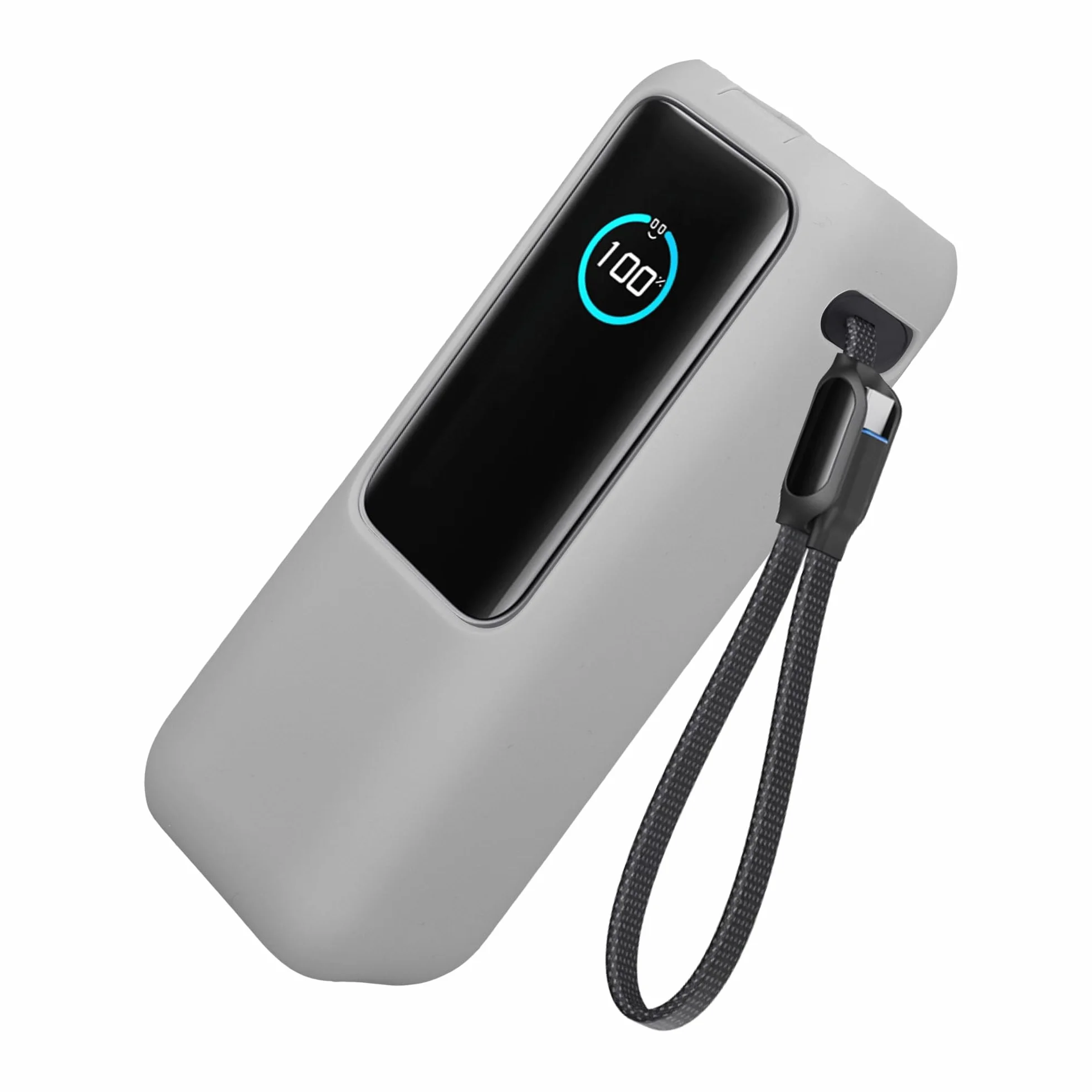 kwmobile Etui kompatybilne z Anker Power Bank 25000mAh (A1695H11) Etui - Silikonowe etui ochronne na Power Bank - Ochrona przed wstrząsami dla baterii zewnętrznej - Szary