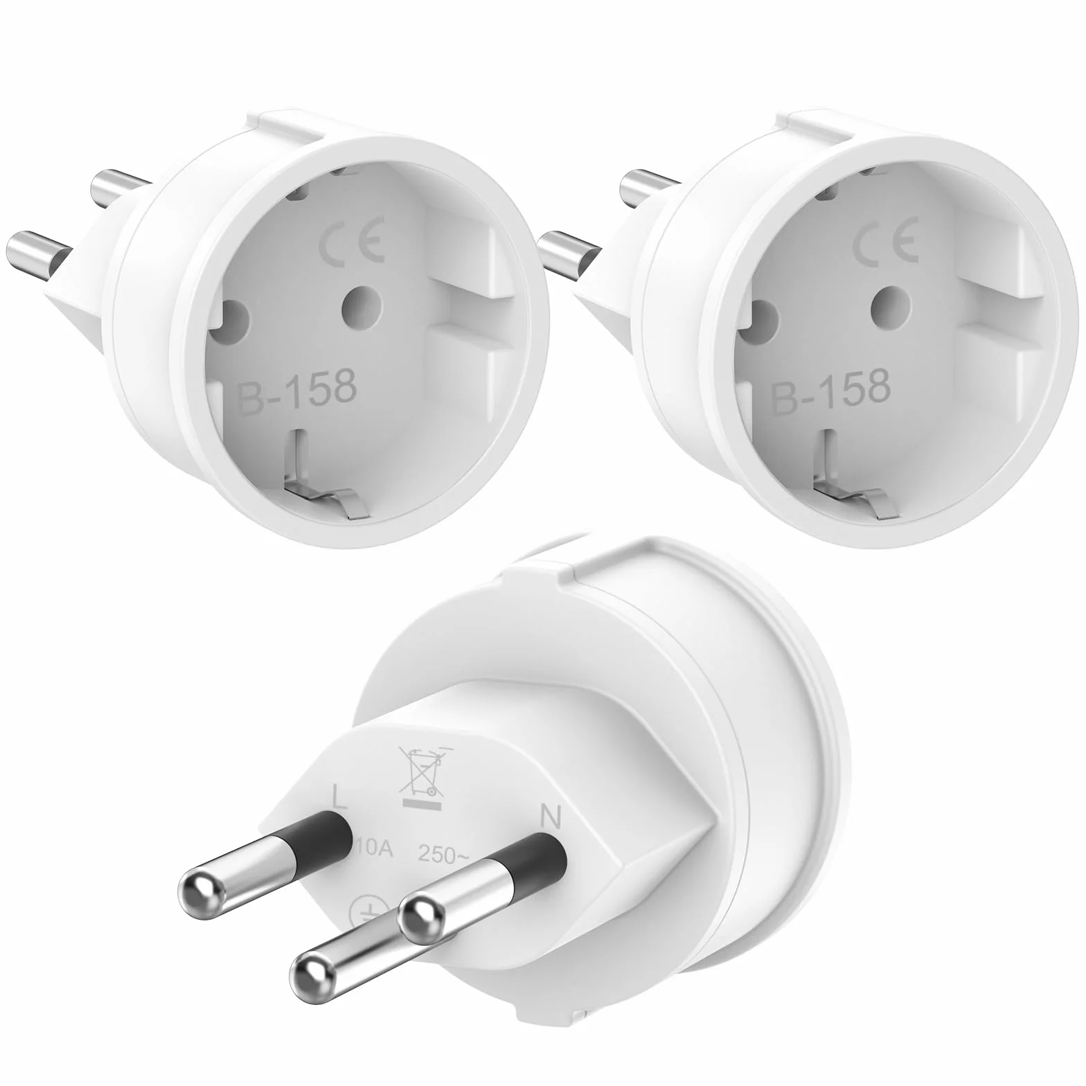 Oliveria adapter podróżny DE na Szwajcarię/UE