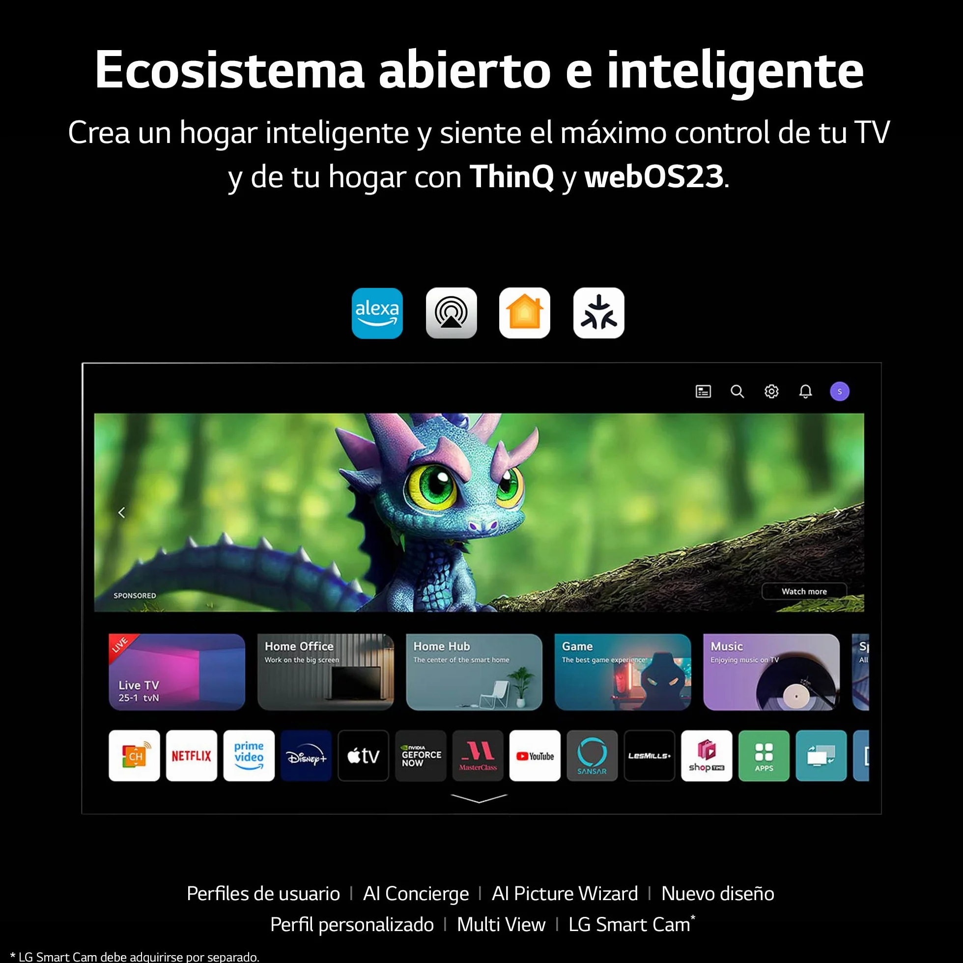 LG OLED55B36LA 55", 4K OLED, Smart TV, webOS23, Procesador Gran Potencia, Dolby Vision, Dolby Atmos, Gaming, Alexa/Google Assistant