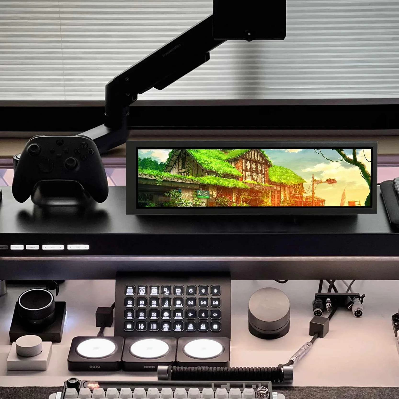 VSDISPLAY Czarny 8,8" 1920x480 600 nit IPS długi pasek monitor LCD | port wideo USB, do samodzielnego podekranu/wyświetlacza obudowy PC